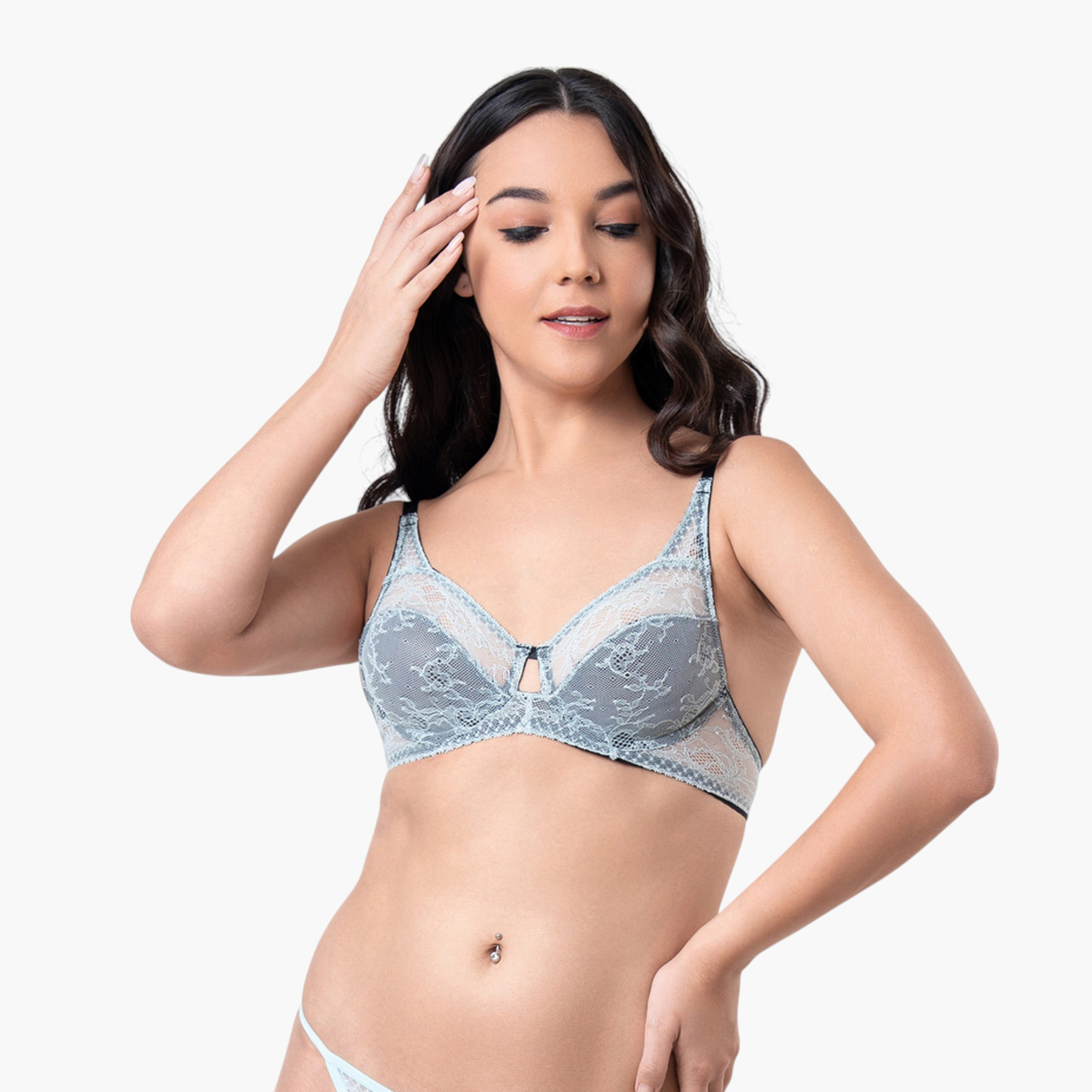 Aadaraya Lace Detail Bra with Hook and Eye Closure-women-clothing-lingerie-bras-image-5