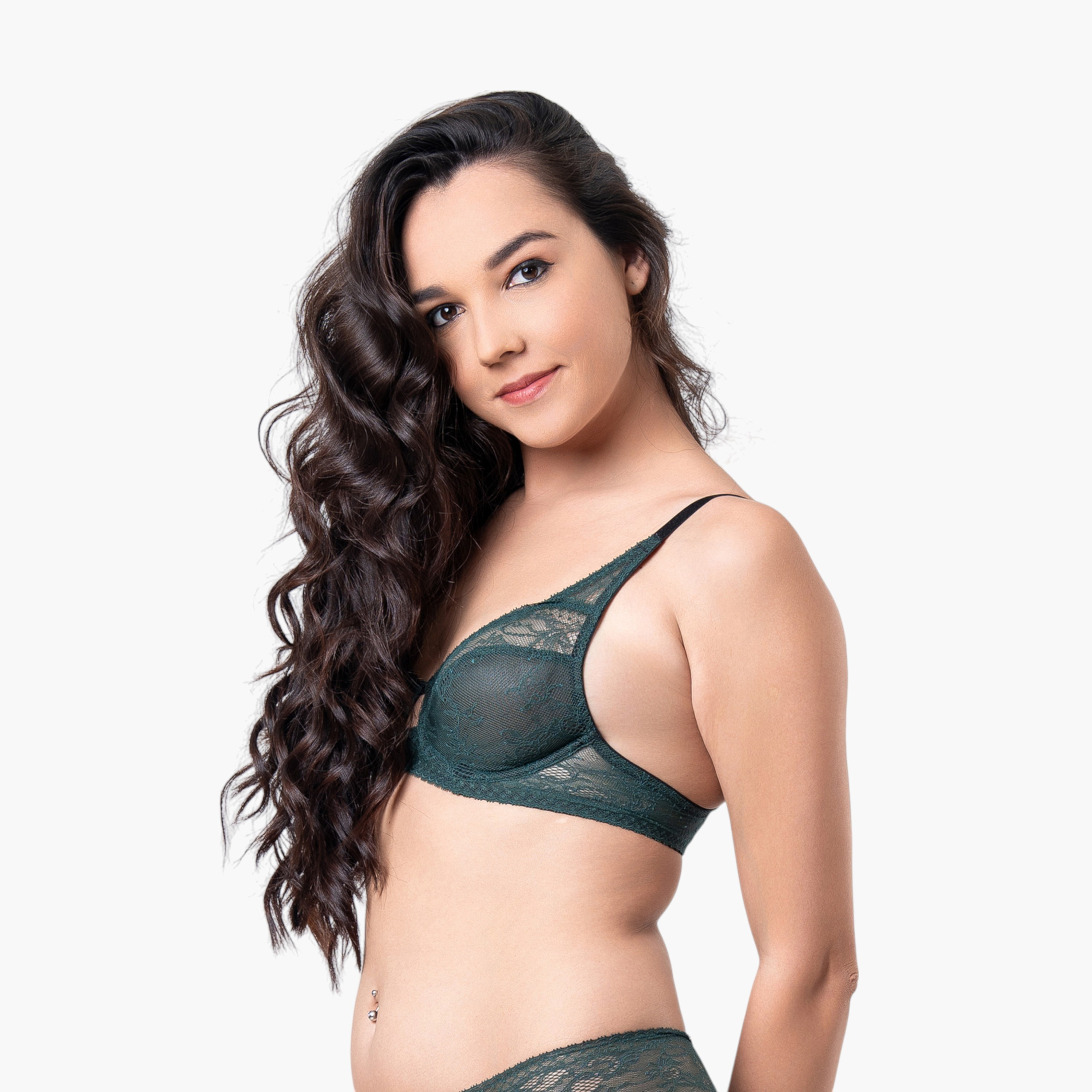 Aadaraya Lace Detail Bra with Hook and Eye Closure-women-clothing-lingerie-bras-image-3