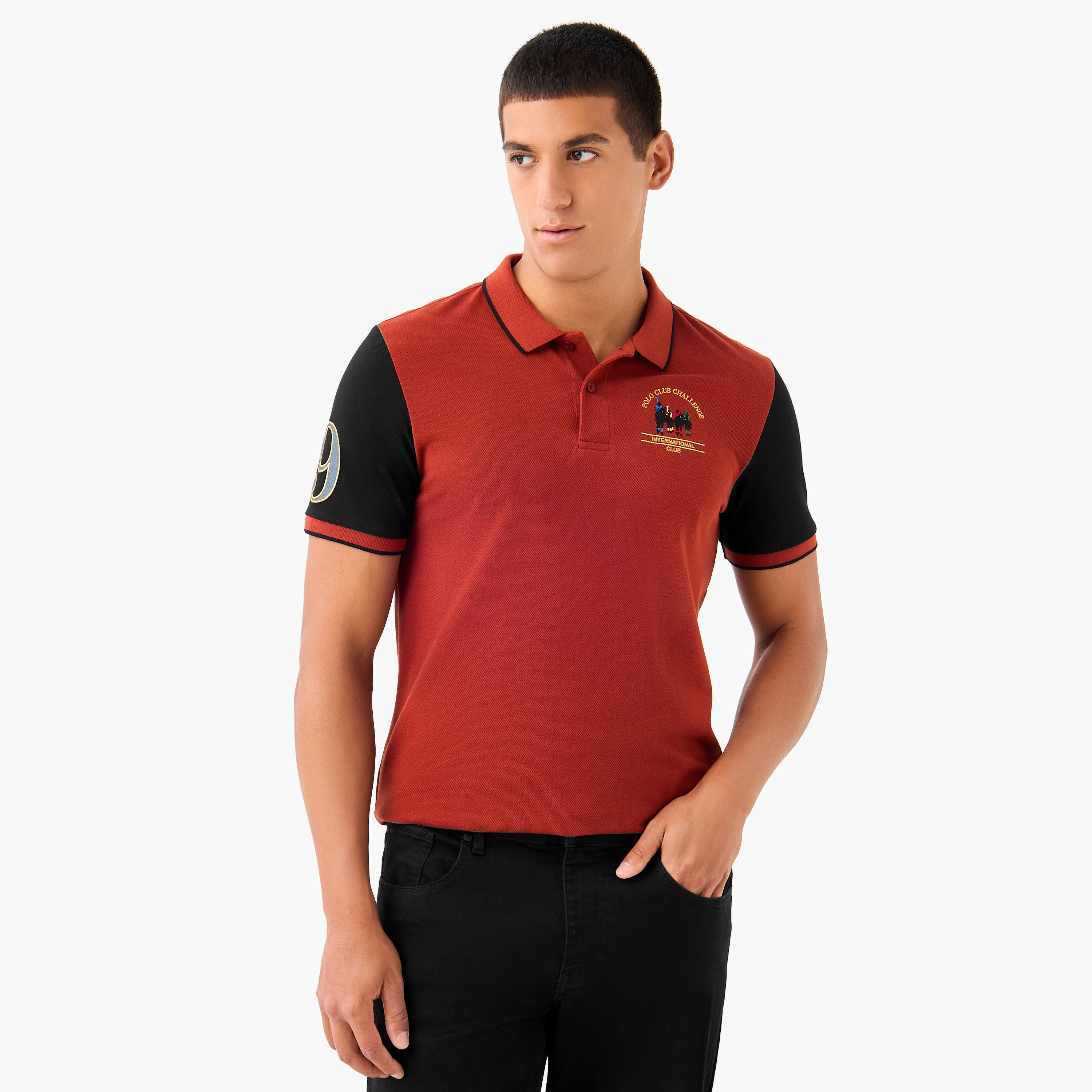 Logo Embroidered Polo T-shirt-men-clothing-tshirtsandpolos-polos-image-1