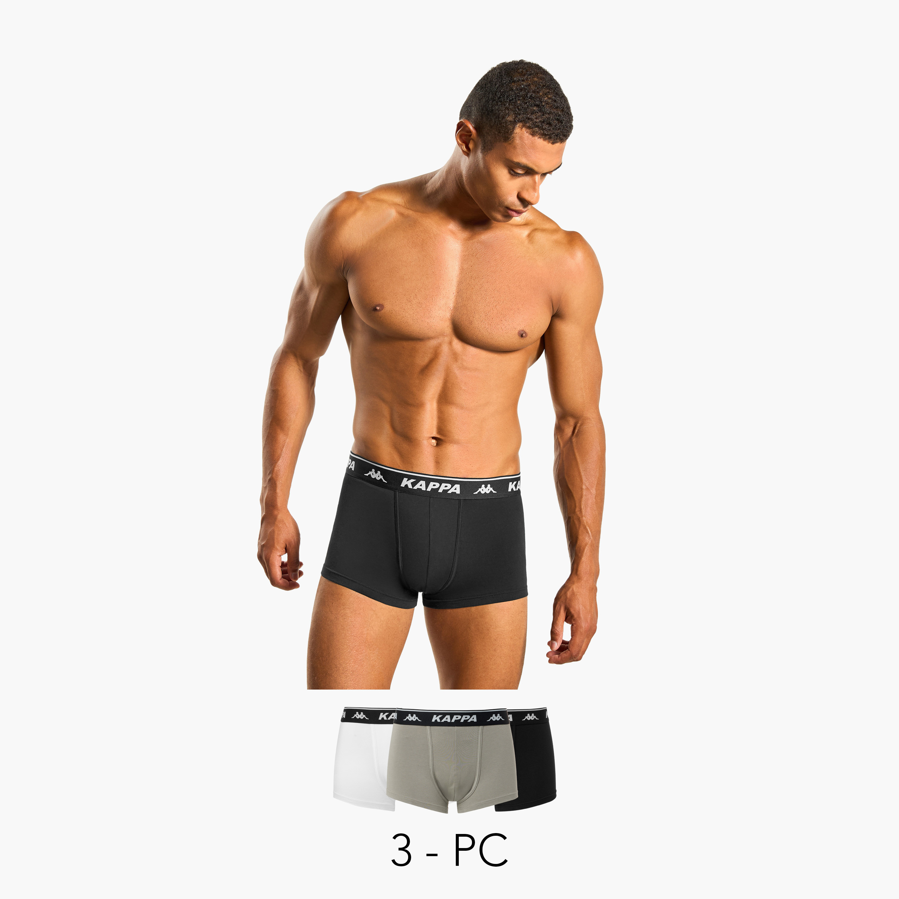 Set of 3 - Kappa Elasticated Waist Trunks-men-clothing-innerwear-underwear-image-1