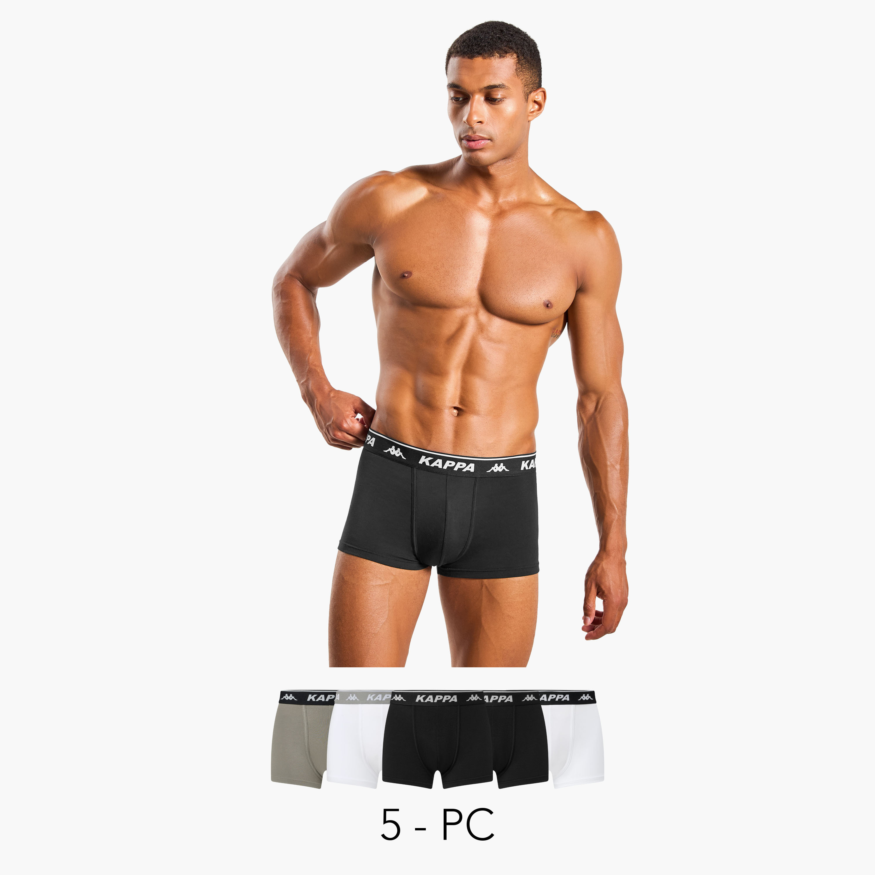 Set of 5 - Kappa Trunk Briefs with Elasticated Waistband-men-clothing-innerwear-underwear-image-1