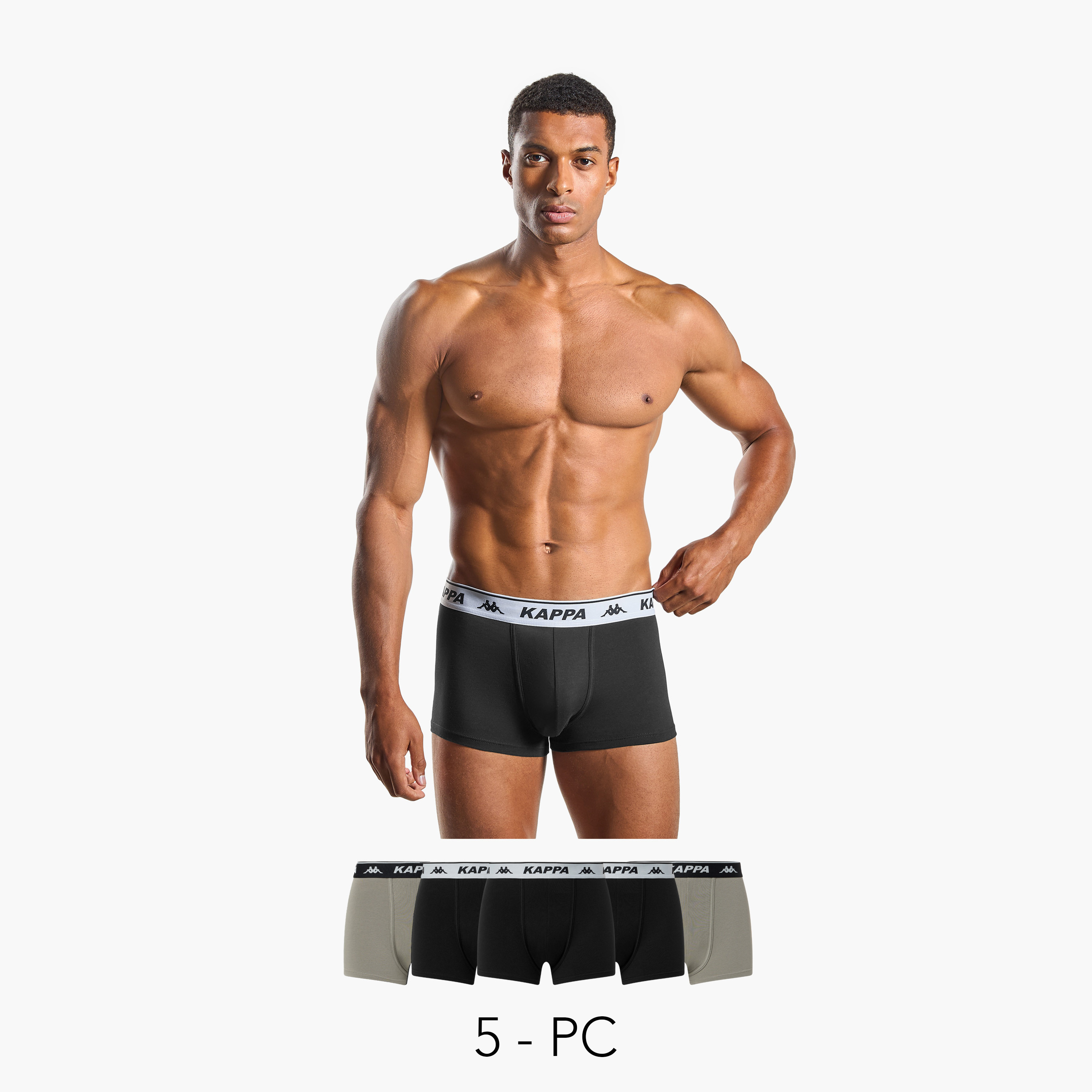سراويل ترانك بخصر مطاطي من كابا - طقم من 5-men-clothing-innerwear-underwear-image-1
