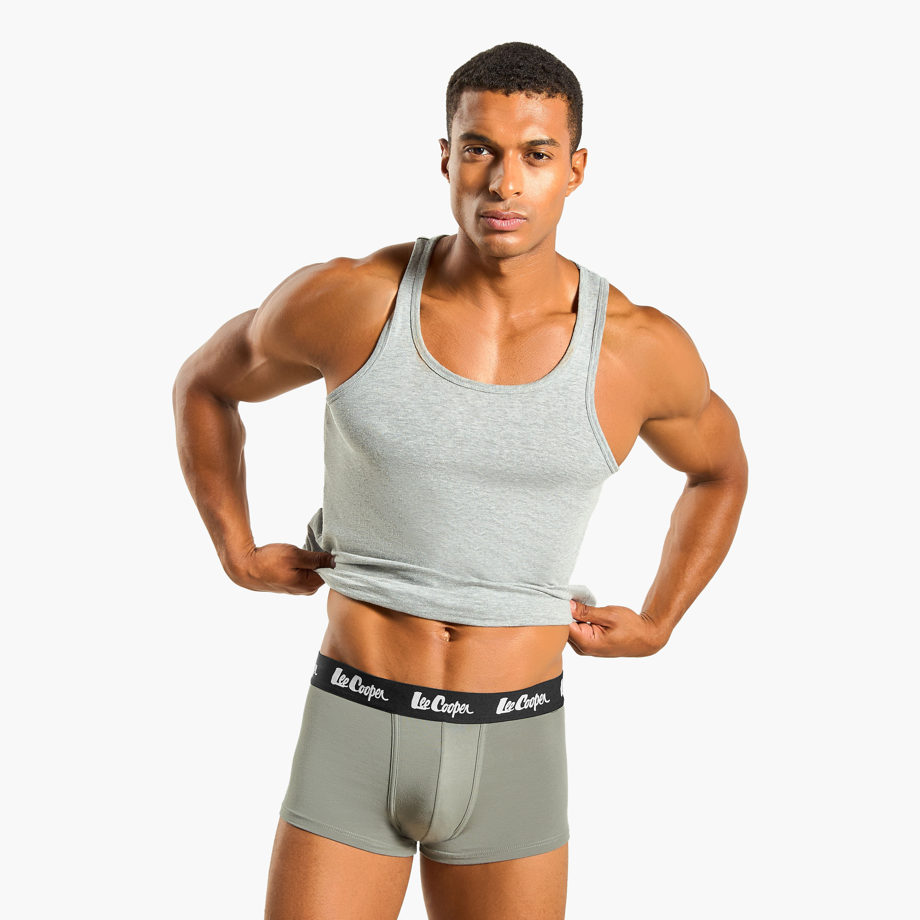 Set of 3 - Lee Cooper Trunk Briefs with Elasticated Waistband-men-clothing-innerwear-underwear-image-5