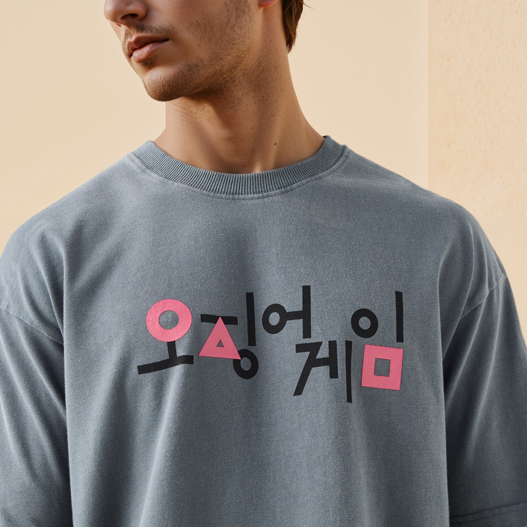 Squid Game Print T-shirt with Crew Neck and Short Sleeves-men-clothing-tshirtsandpolos-tshirts-image-4