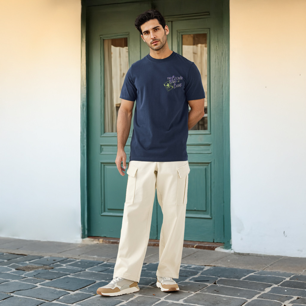 The Joker Print T-shirt with Crew Neck and Short Sleeves-men-clothing-tshirtsandpolos-tshirts-image-2