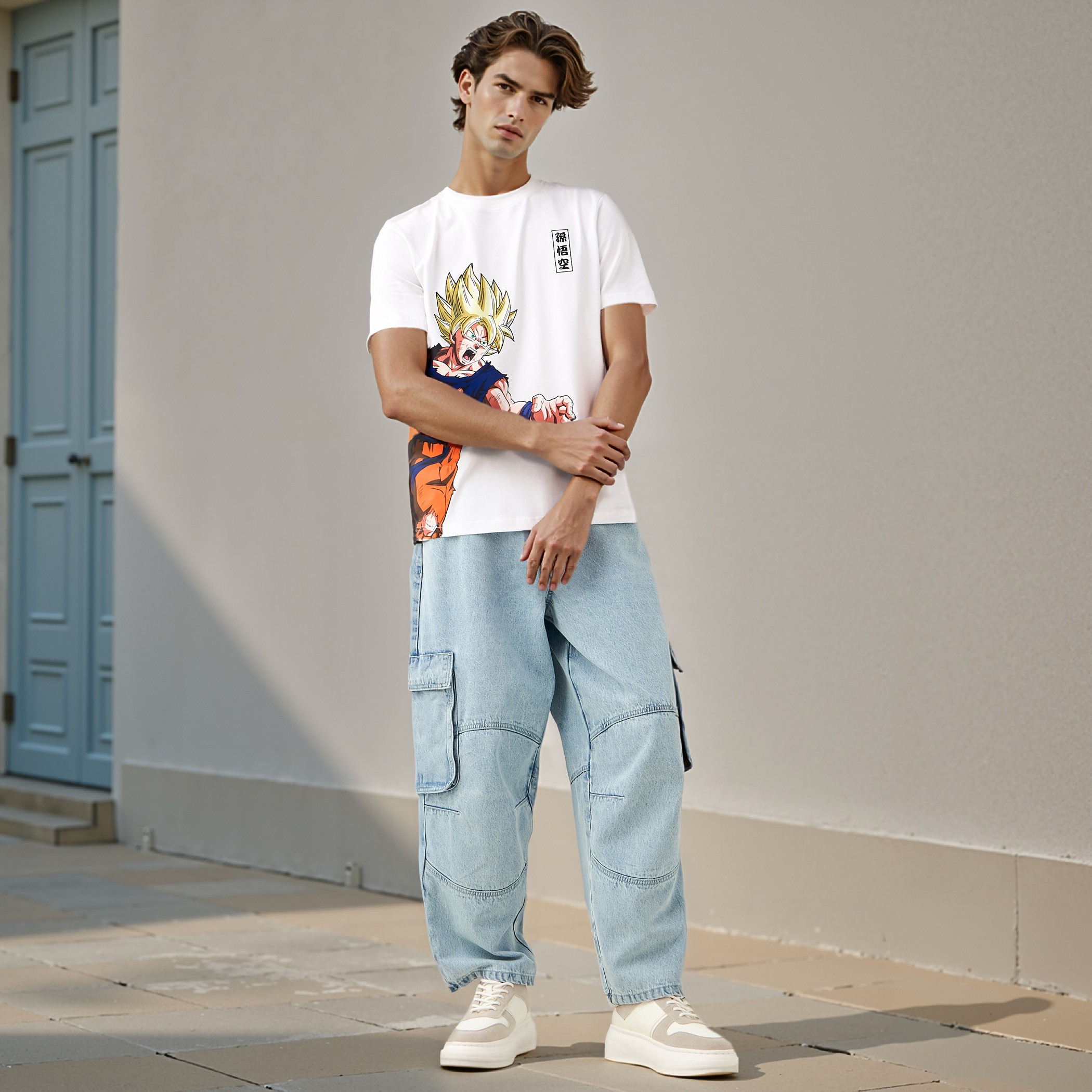 تيشيرت بياقة ضيقة وطبعات-men-clothing-tshirtsandpolos-tshirts-image-2