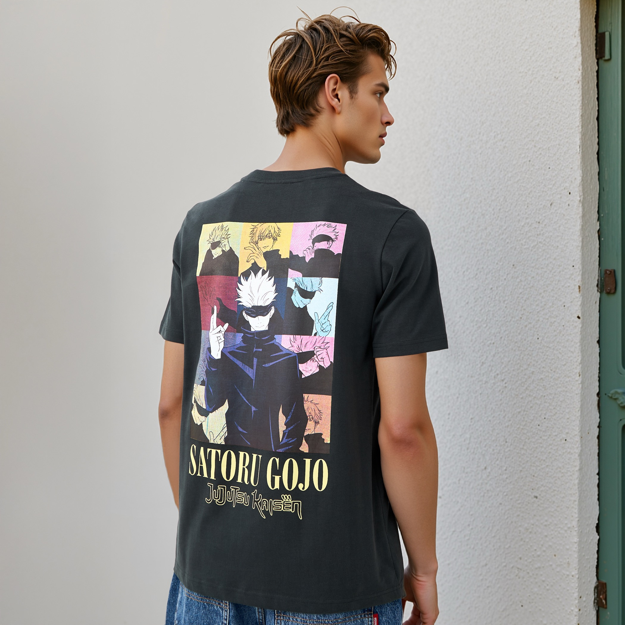 Satoru Goju Print Crew Neck T-shirt-men-clothing-tshirtsandpolos-tshirts-image-1