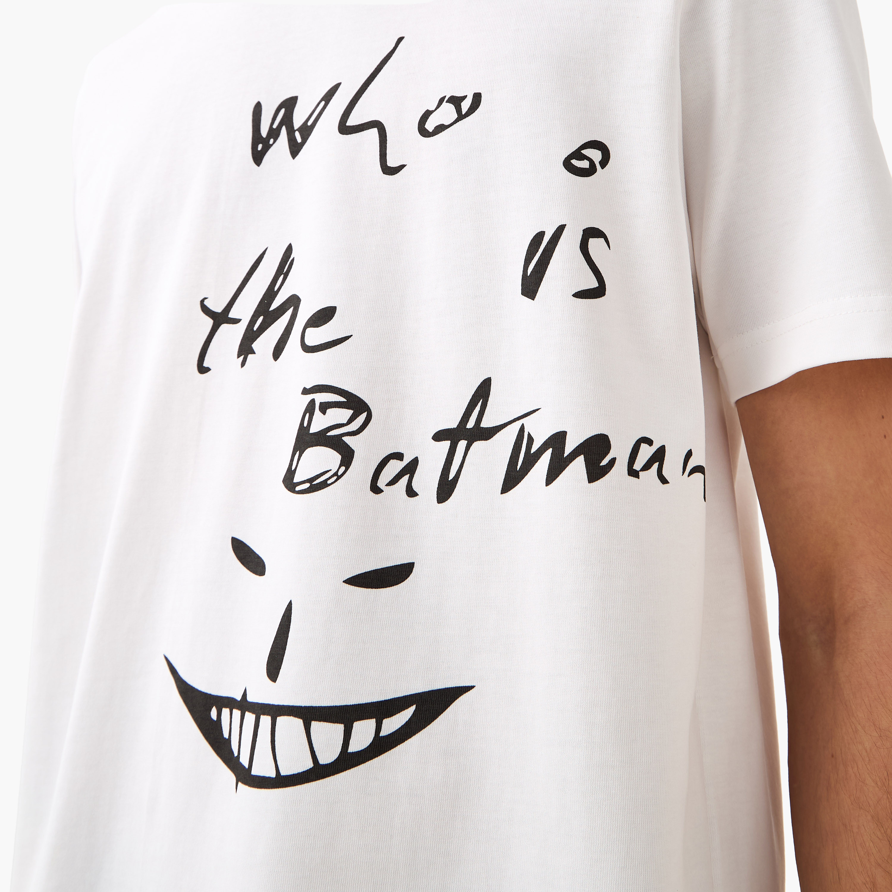 Batman Print T-shirt with Crew Neck and Short Sleeves-men-clothing-tshirtsandpolos-tshirts-image-4