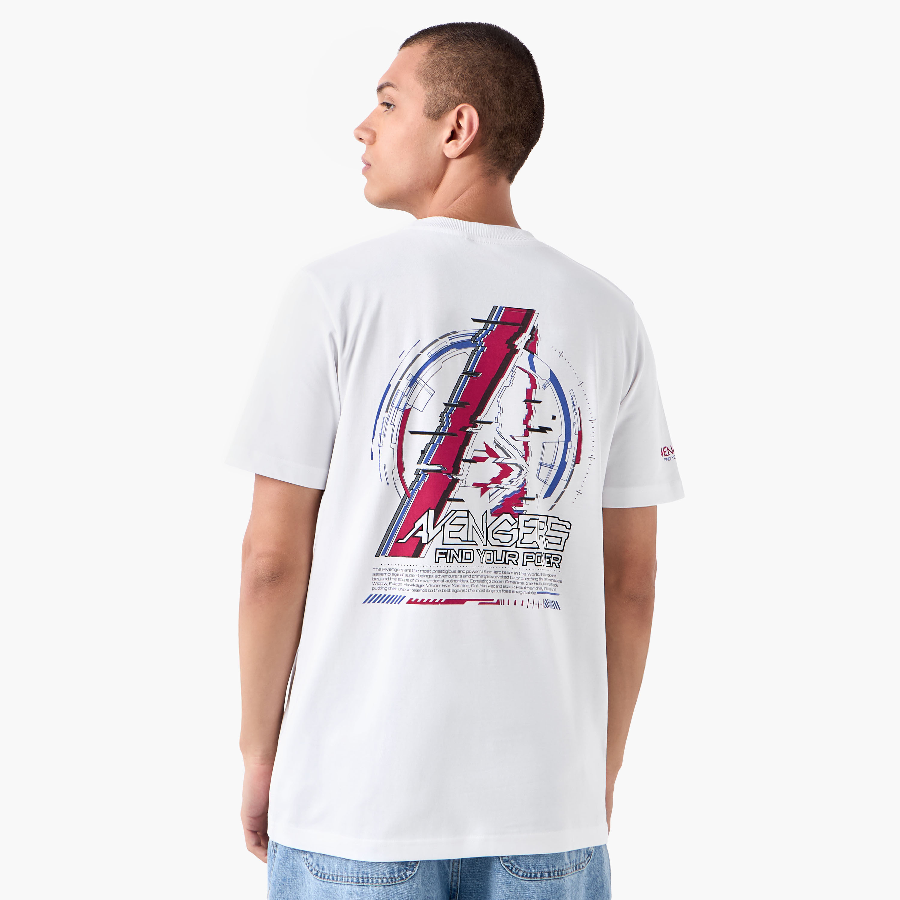 Avengers Print T-shirt with Crew Neck-men-clothing-tshirtsandpolos-tshirts-image-1