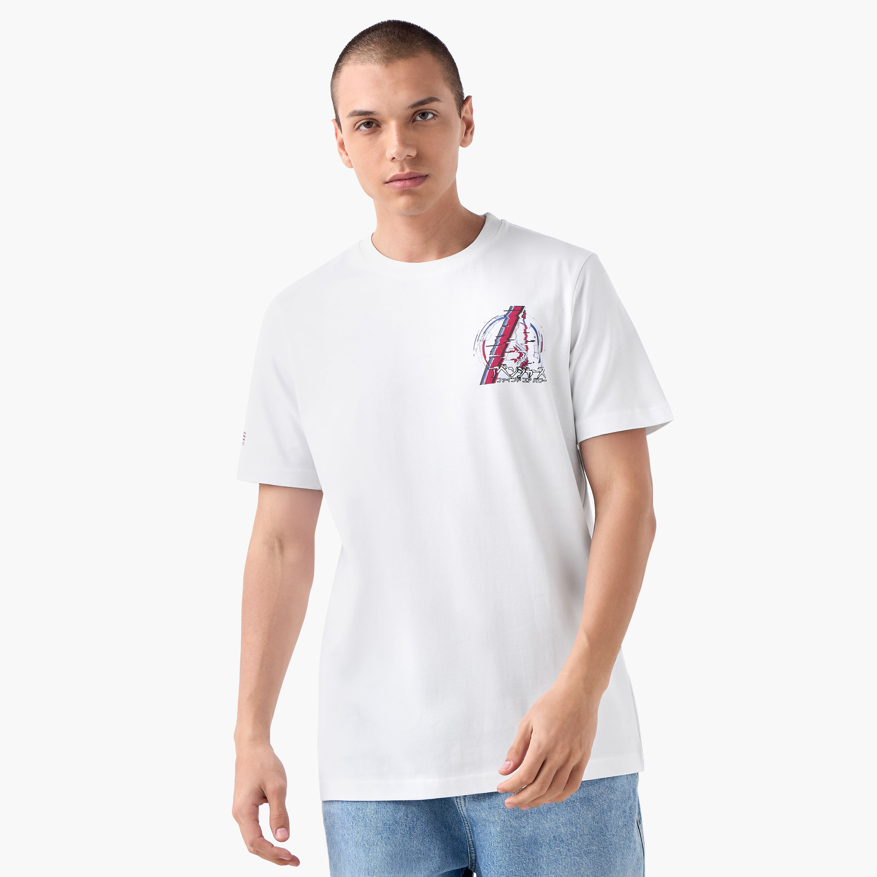 Avengers Print T-shirt with Crew Neck-men-clothing-tshirtsandpolos-tshirts-image-3