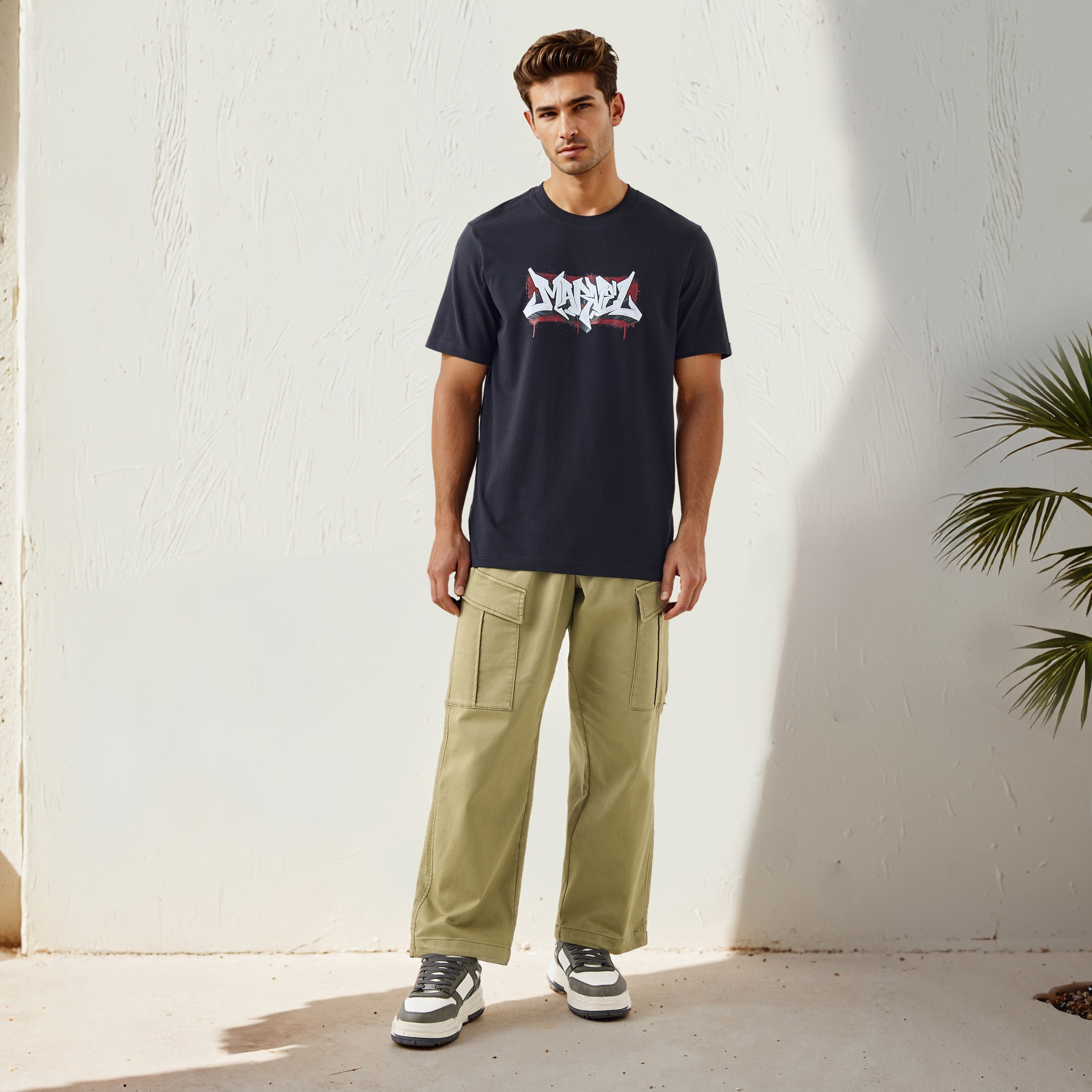 Marvel Print T-shirt with Crew Neck-men-clothing-tshirtsandpolos-tshirts-image-2