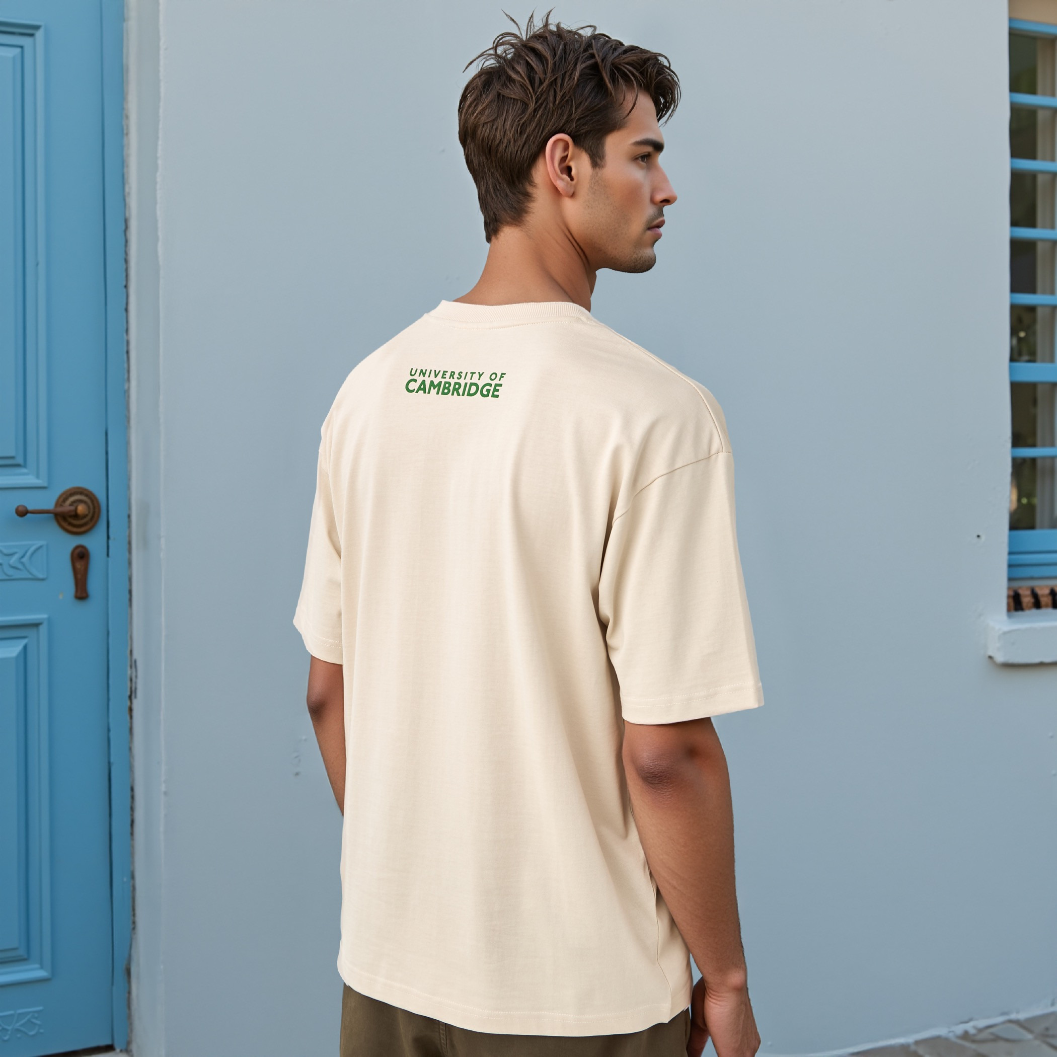تيشيرت رجالي من جامعة كامبريدج برقبة دائرية وأكمام قصيرة-men-clothing-tshirtsandpolos-tshirts-image-3