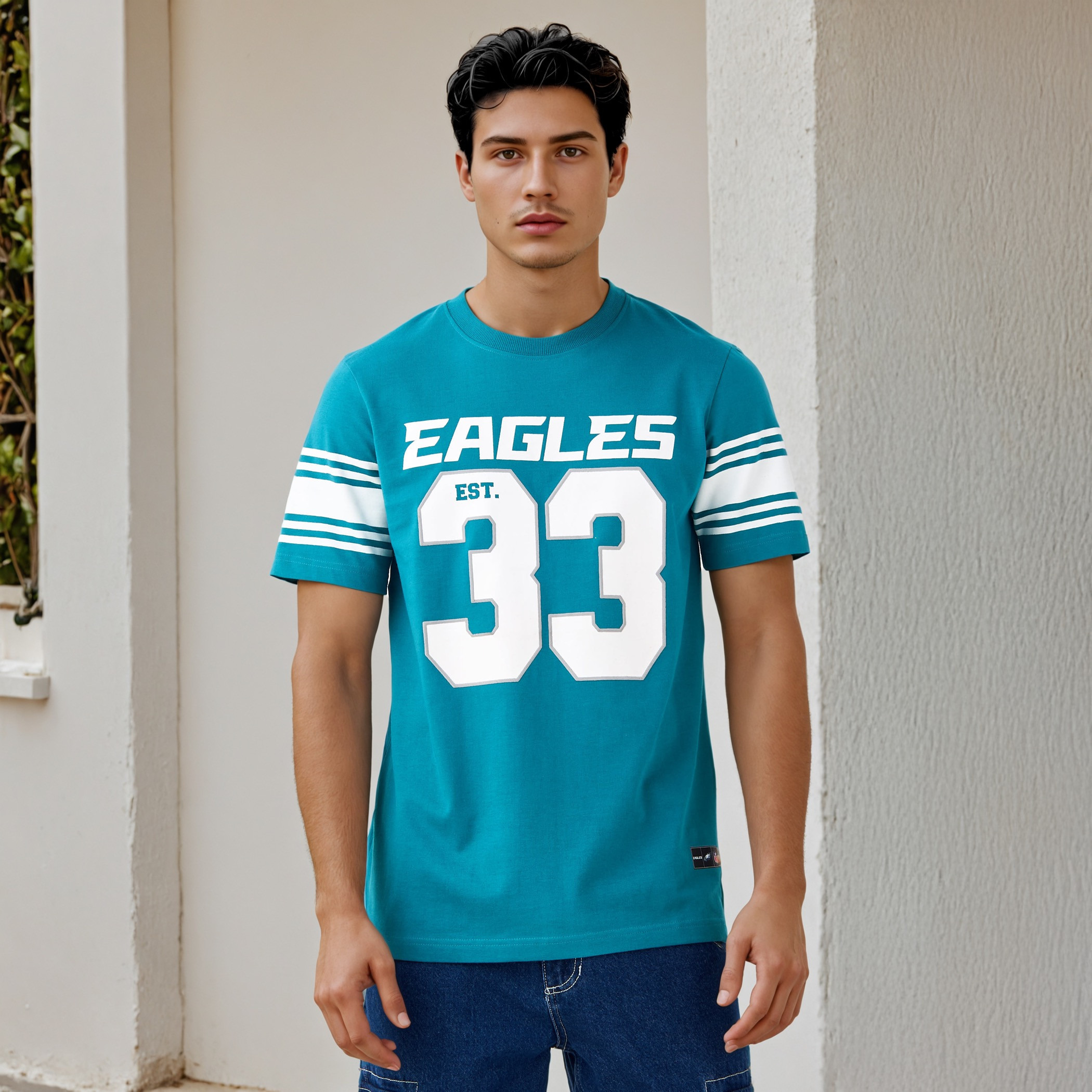 Philadelphia Eagles NFL Men Regular Fit Crew Neck Short Sleeves T-shirt-men-clothing-tshirtsandpolos-tshirts-image-1