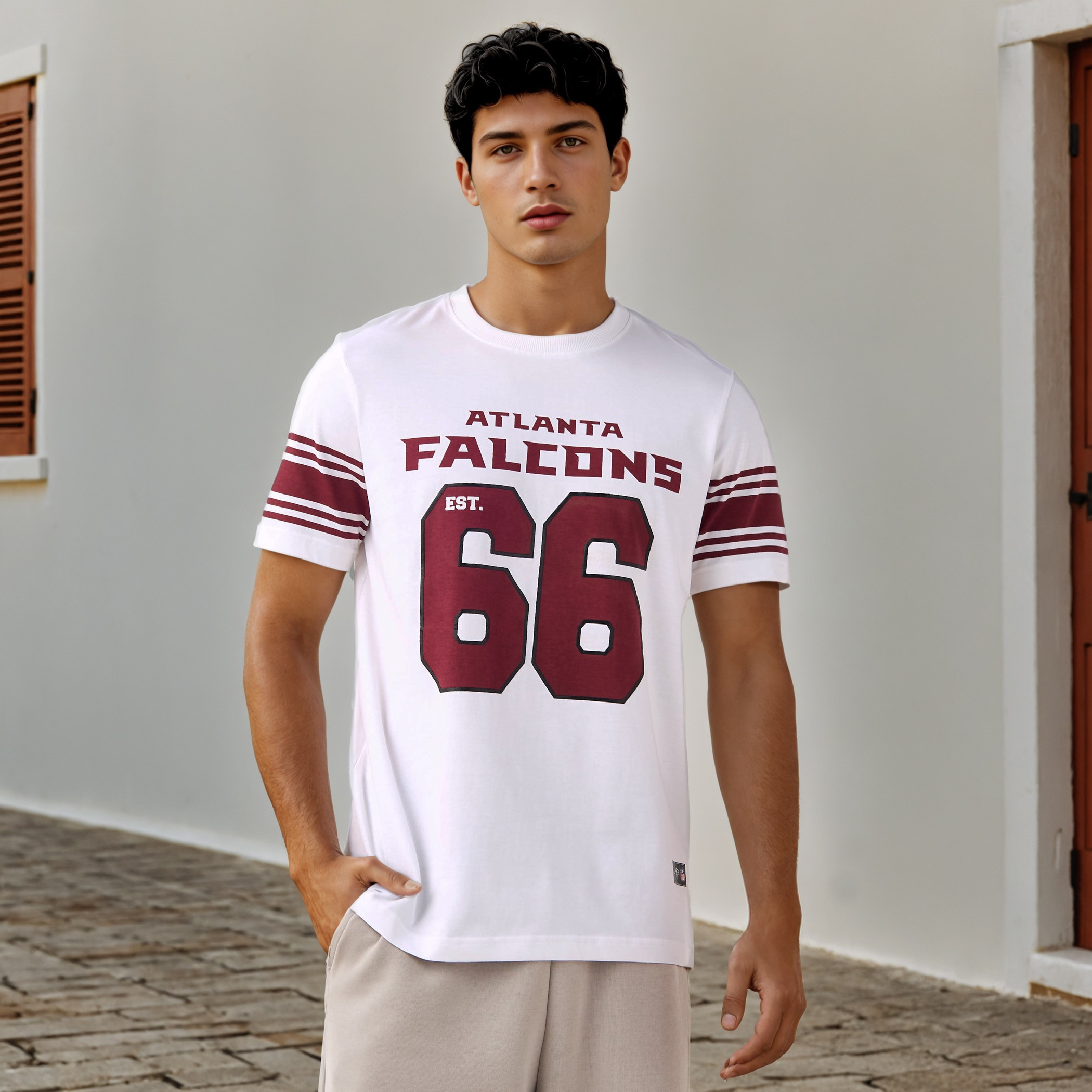 Atlanta Falcons NFL Men Regular Fit Crew Neck Short Sleeves T-shirt-men-clothing-tshirtsandpolos-tshirts-image-1