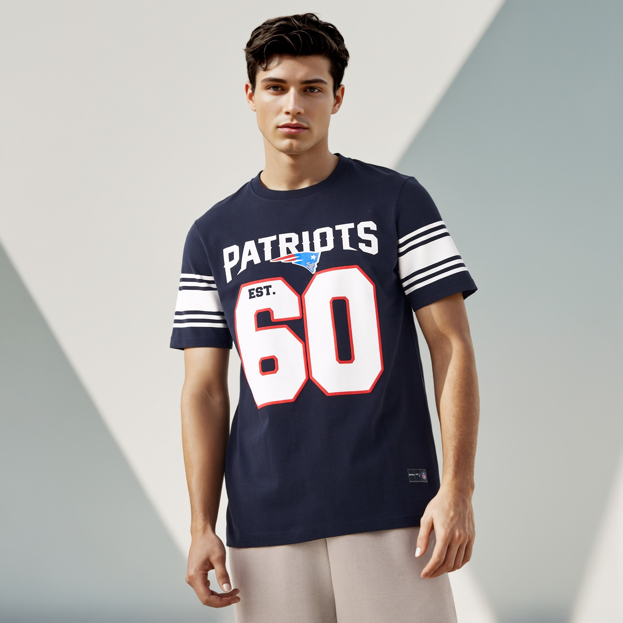 New England Patriots NFL Men Regular Fit Crew Neck Short Sleeves T-shirt-men-clothing-tshirtsandpolos-tshirts-image-1