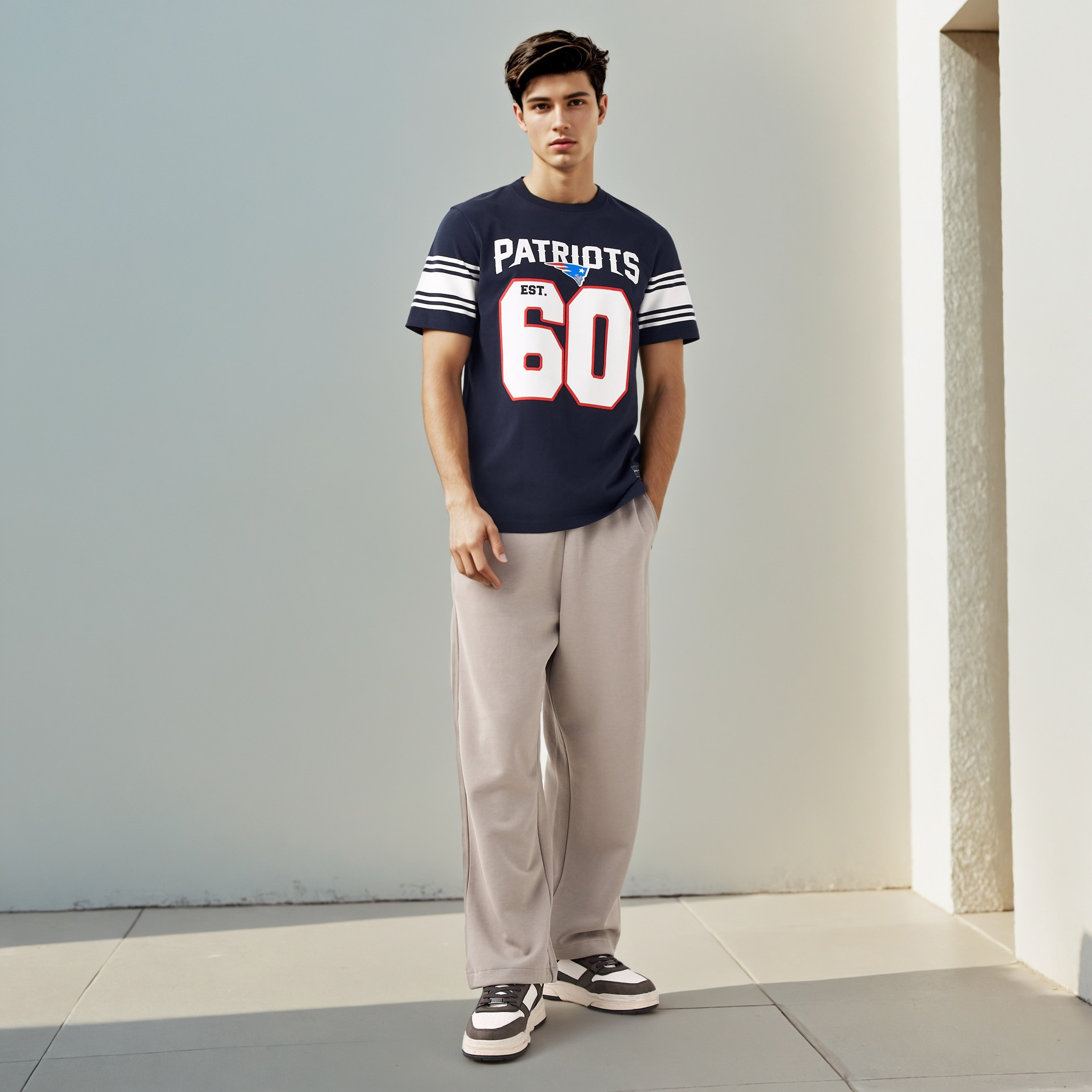 New England Patriots NFL Men Regular Fit Crew Neck Short Sleeves T-shirt-men-clothing-tshirtsandpolos-tshirts-image-2