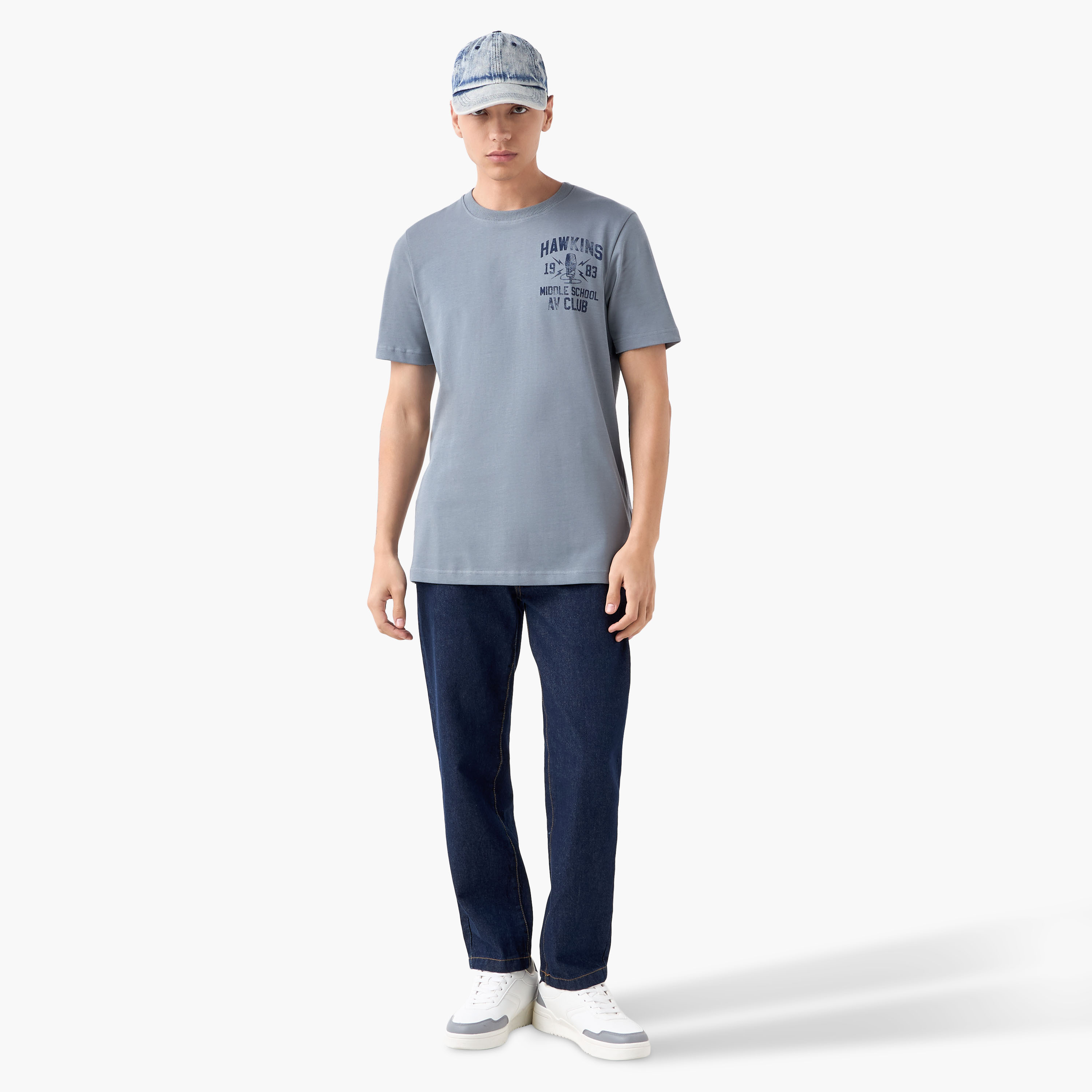 Hawkins Middle School Print T-shirt-men-clothing-tshirtsandpolos-tshirts-image-2