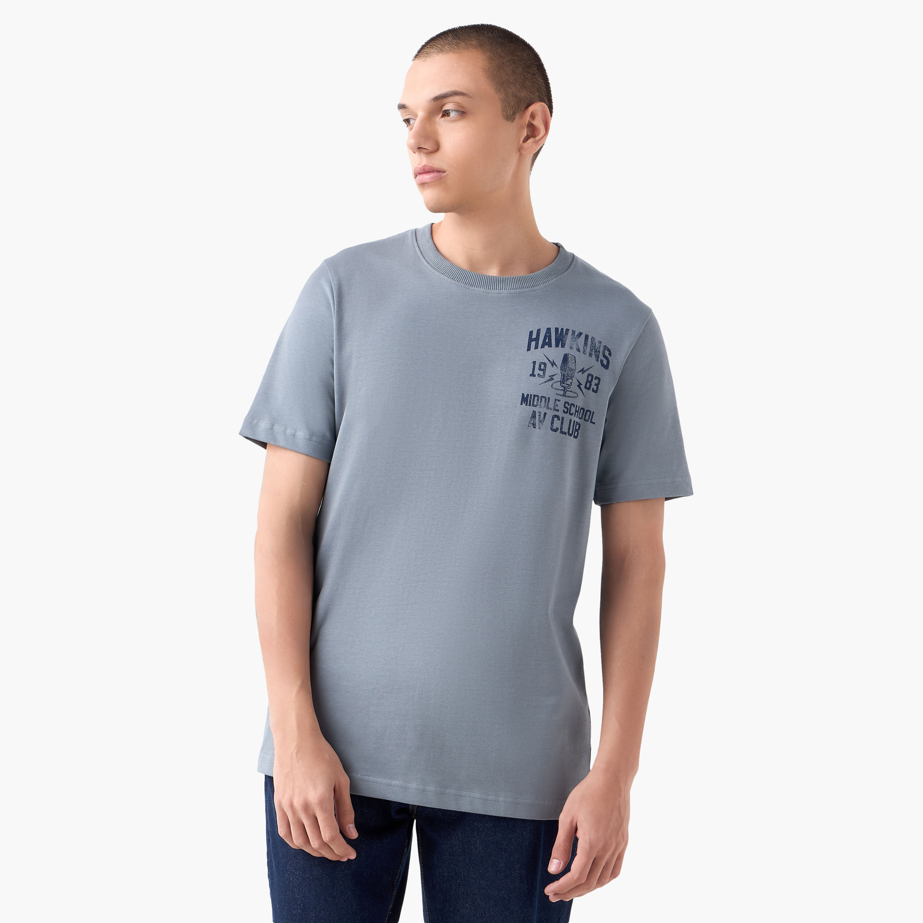 Hawkins Middle School Print T-shirt-men-clothing-tshirtsandpolos-tshirts-image-3
