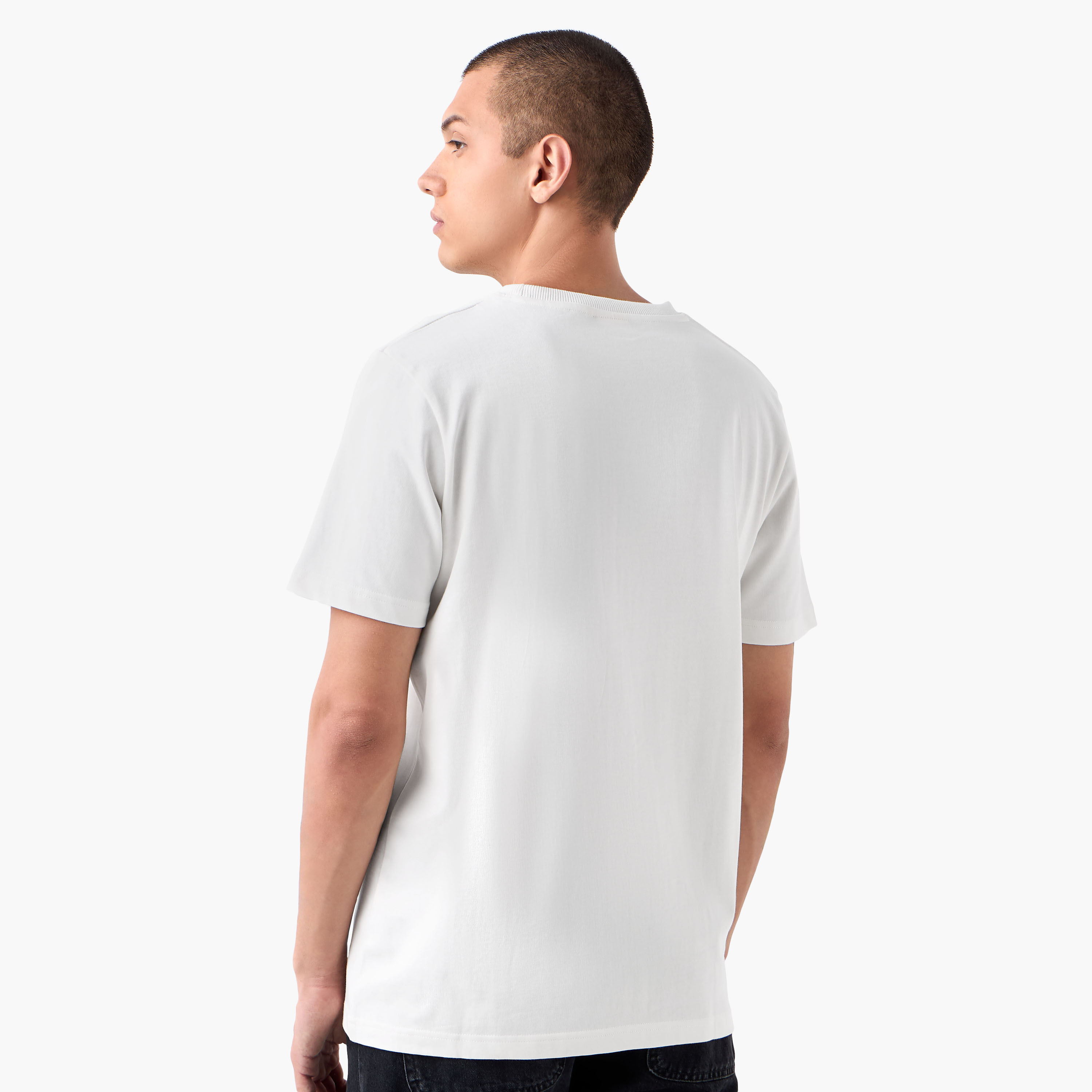 Snoopy Print T-shirt with Crew Neck-men-clothing-tshirtsandpolos-tshirts-image-3