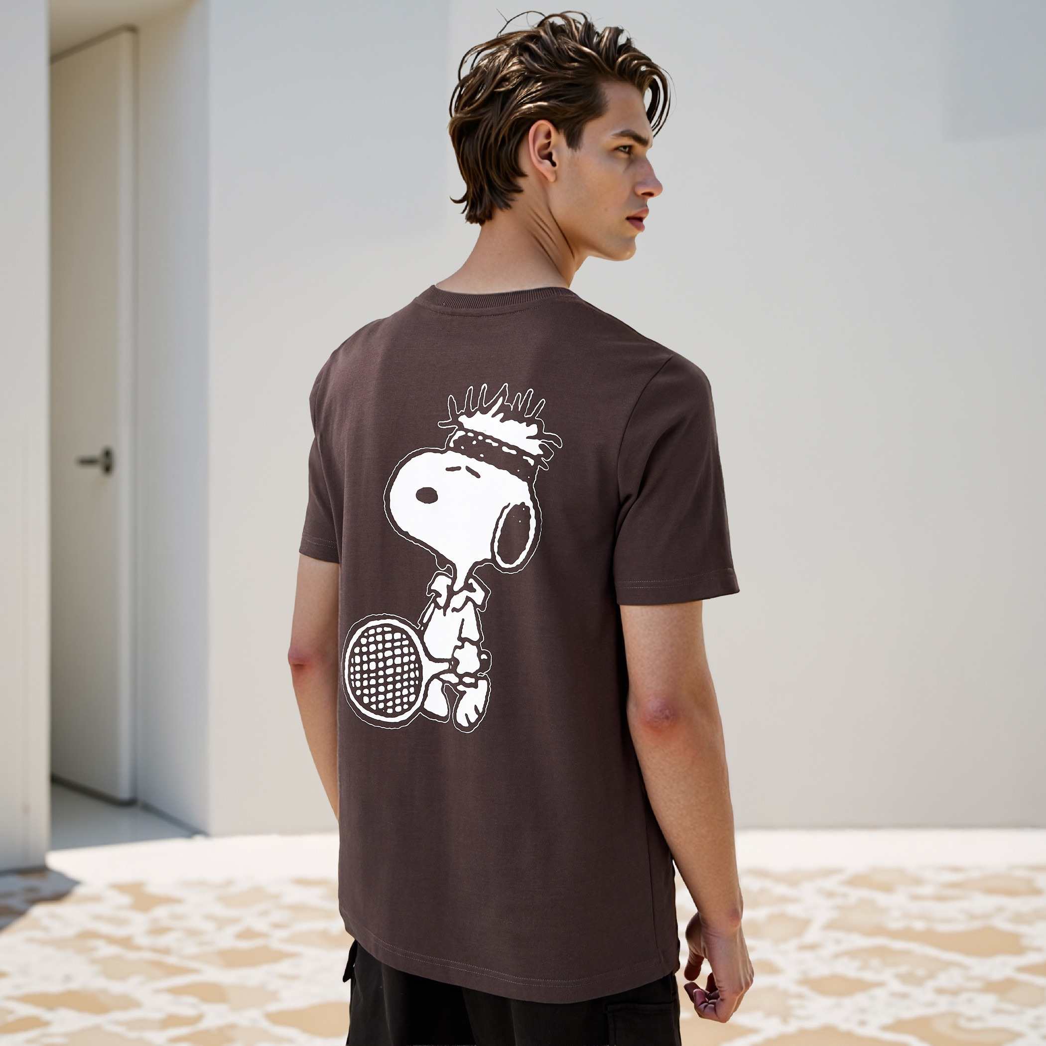 Snoopy Dog Print T-shirt-men-clothing-tshirtsandpolos-tshirts-image-1