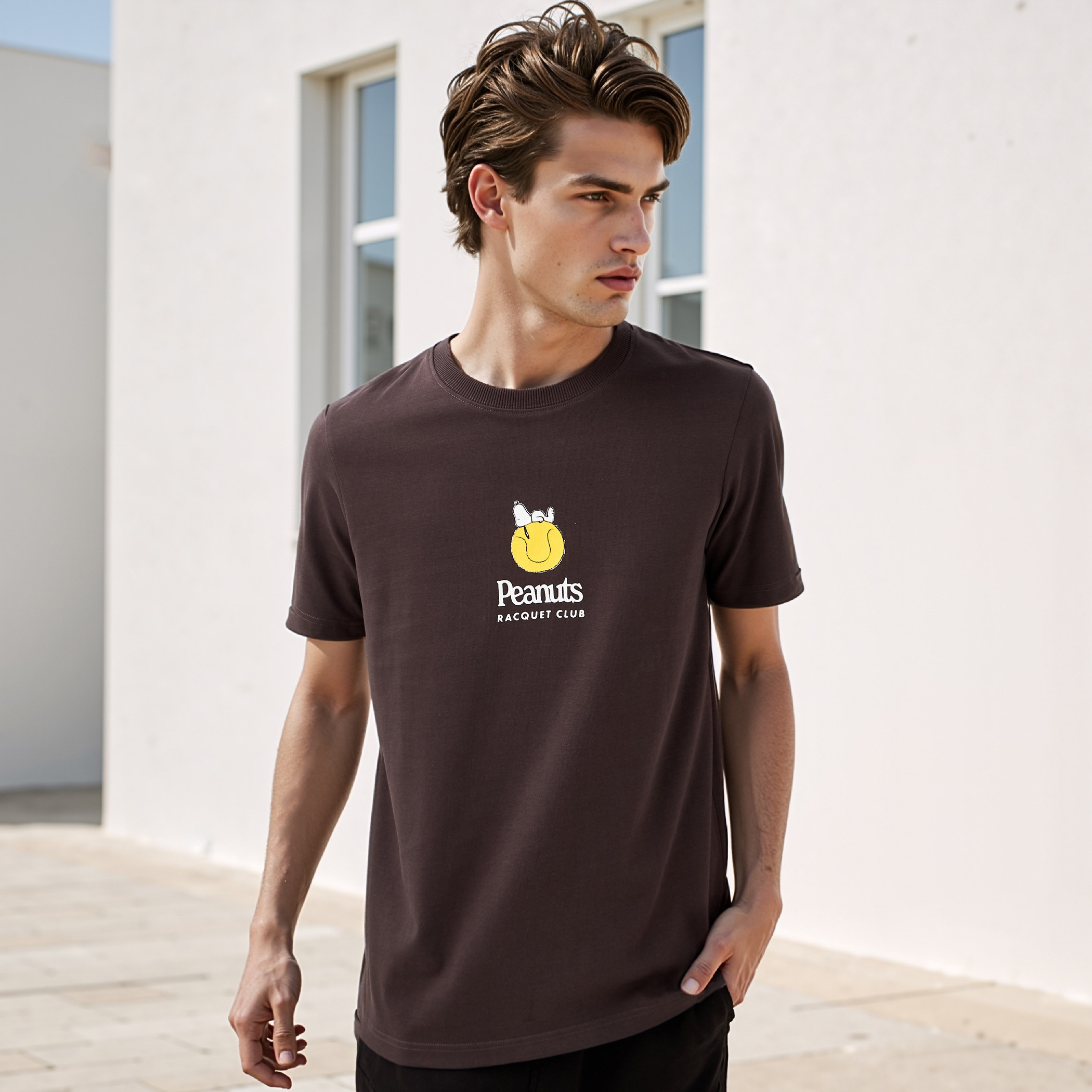 Snoopy Dog Print T-shirt-men-clothing-tshirtsandpolos-tshirts-image-3