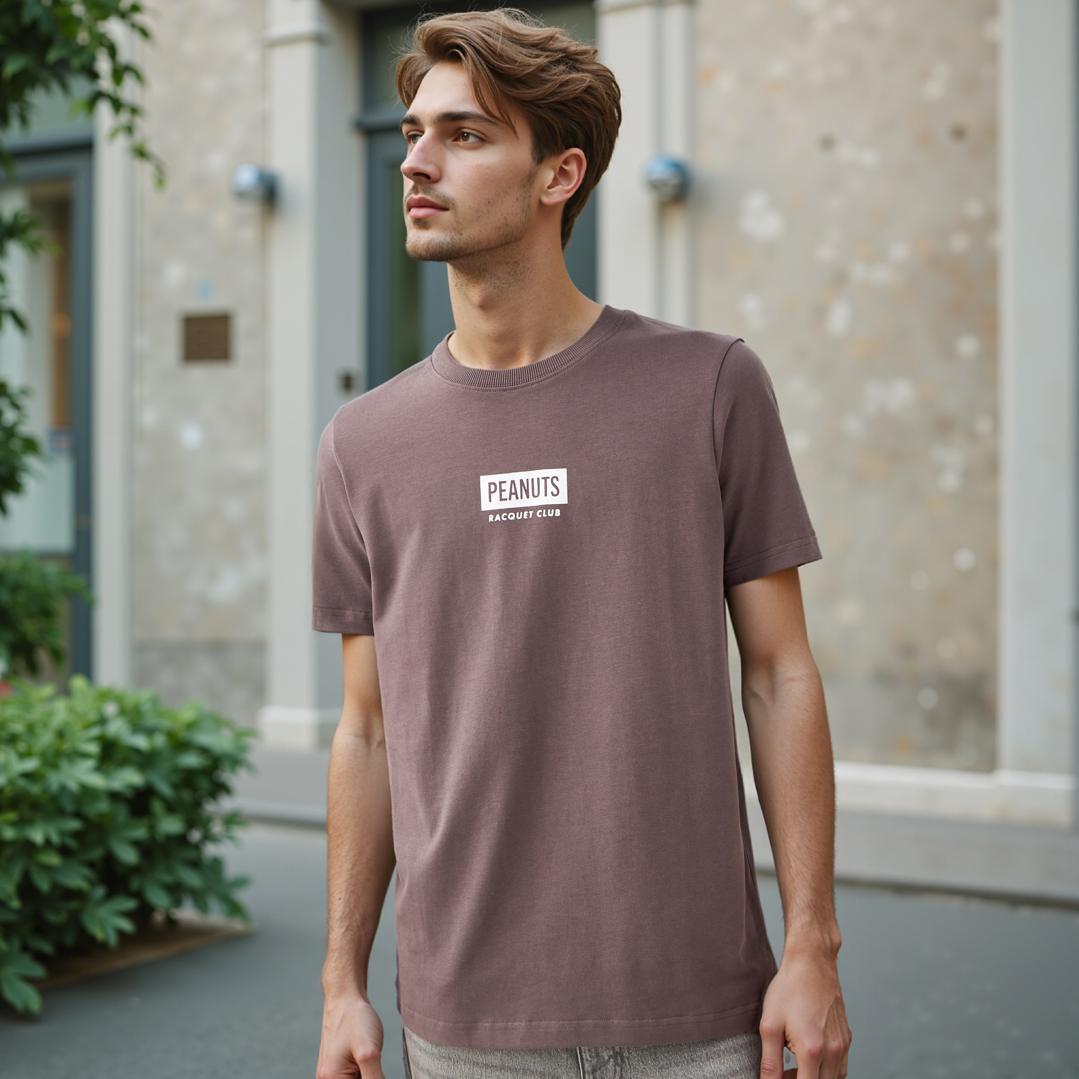 Peanuts Print T-shirt with Crew Neck-men-clothing-tshirtsandpolos-tshirts-image-3