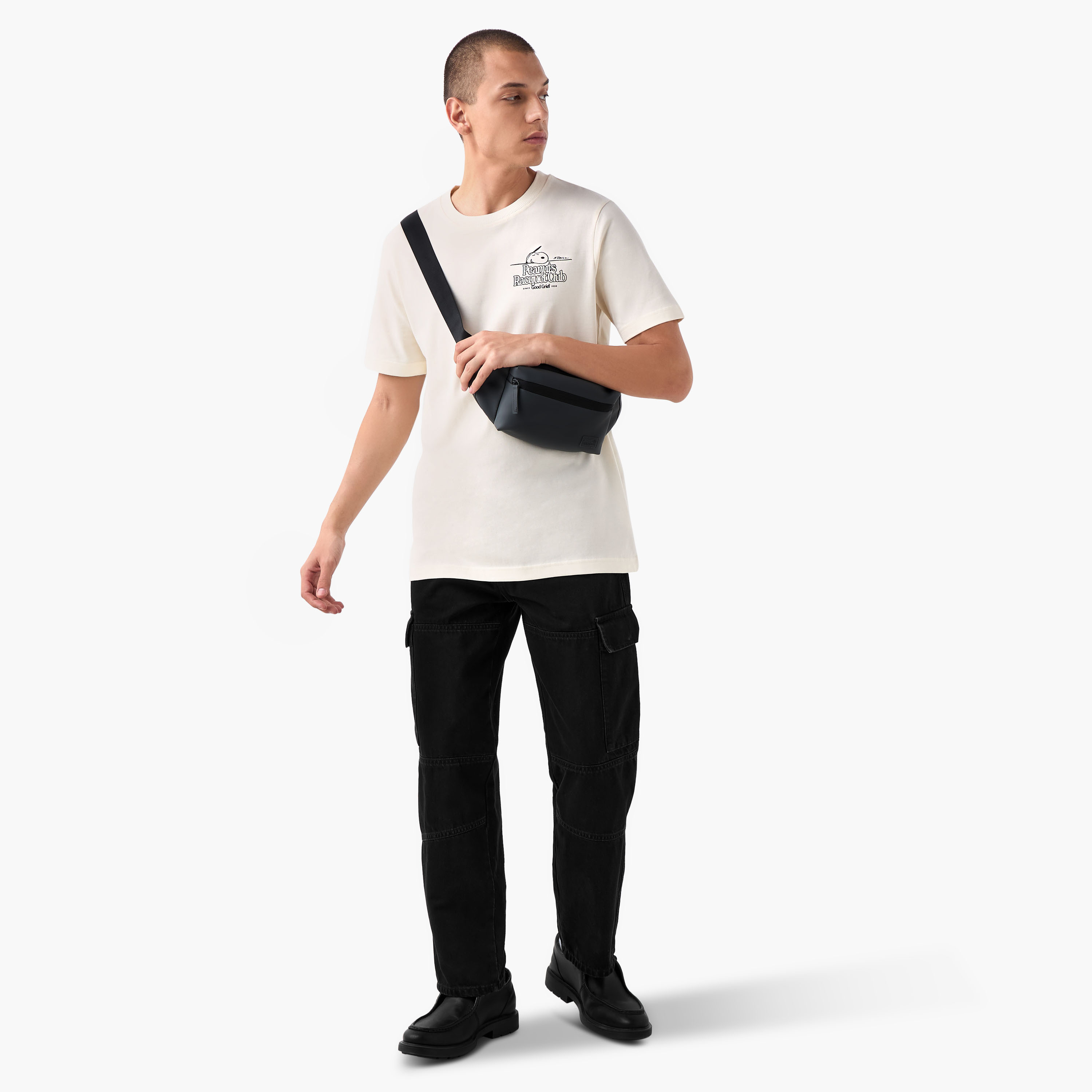 Peanuts Print T-shirt with Crew Neck-men-clothing-tshirtsandpolos-tshirts-image-2