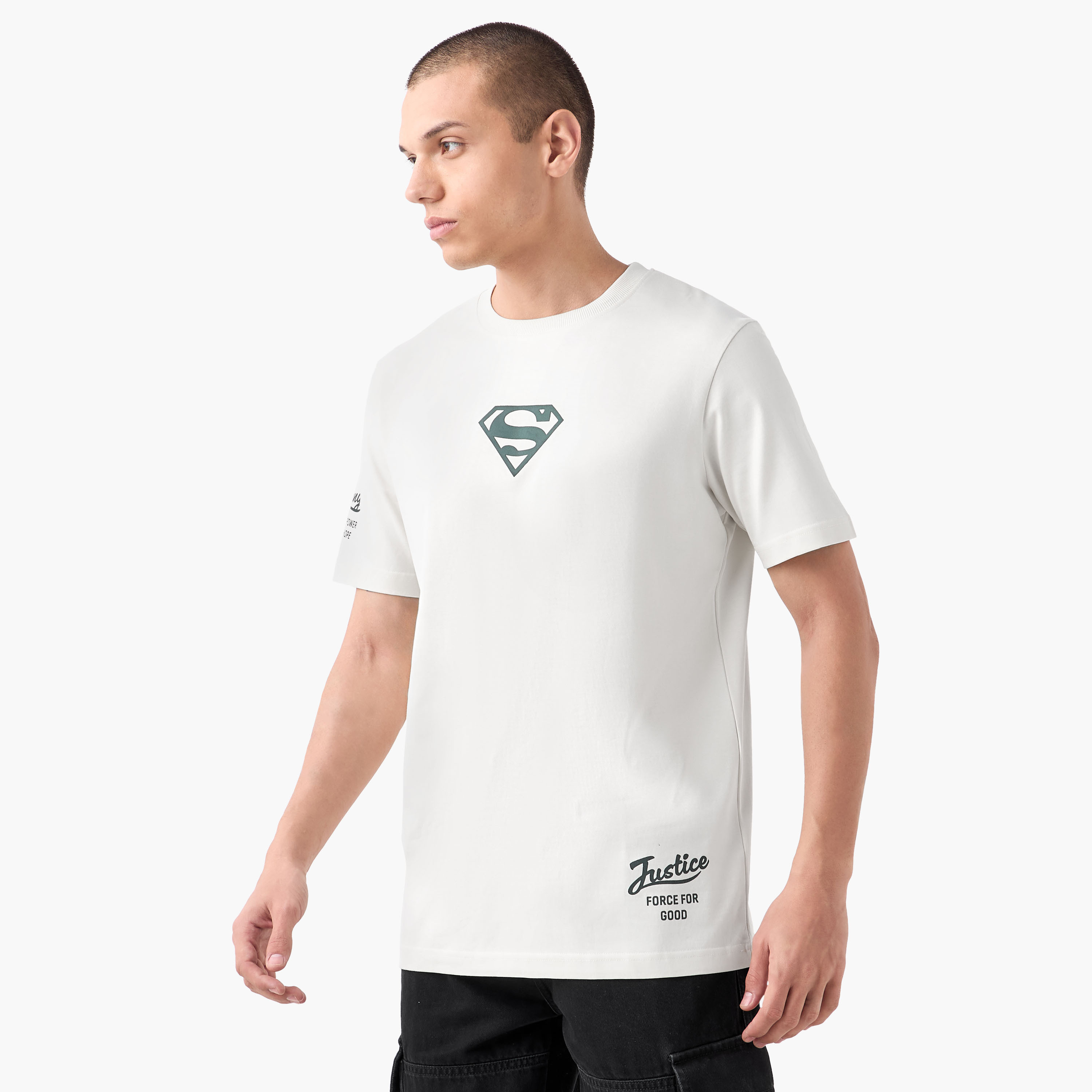 Superman Print T-shirt with Crew Neck-men-clothing-tshirtsandpolos-tshirts-image-3