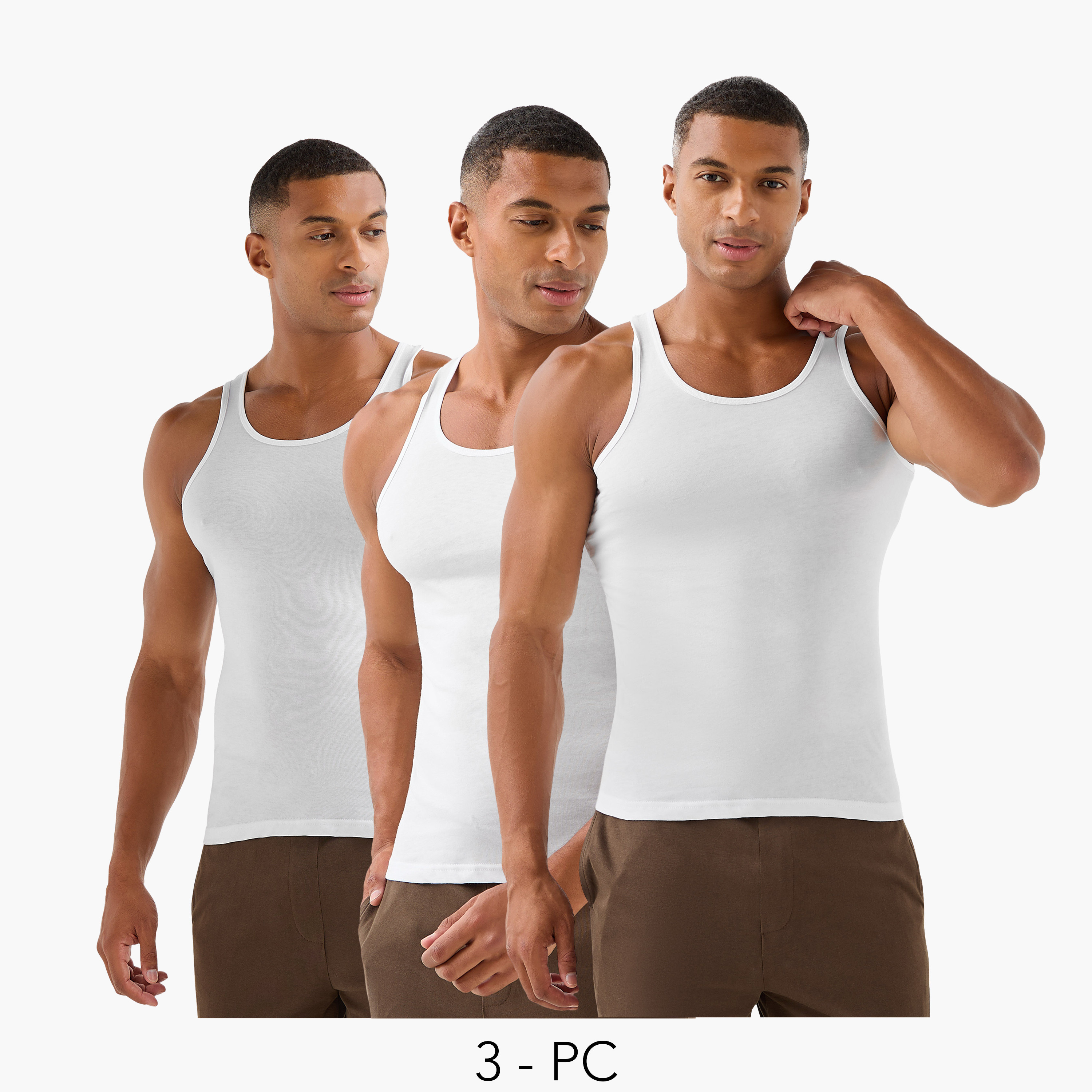 Men Cotton Vests - Pack of 3-men-clothing-innerwear-vests-image-1