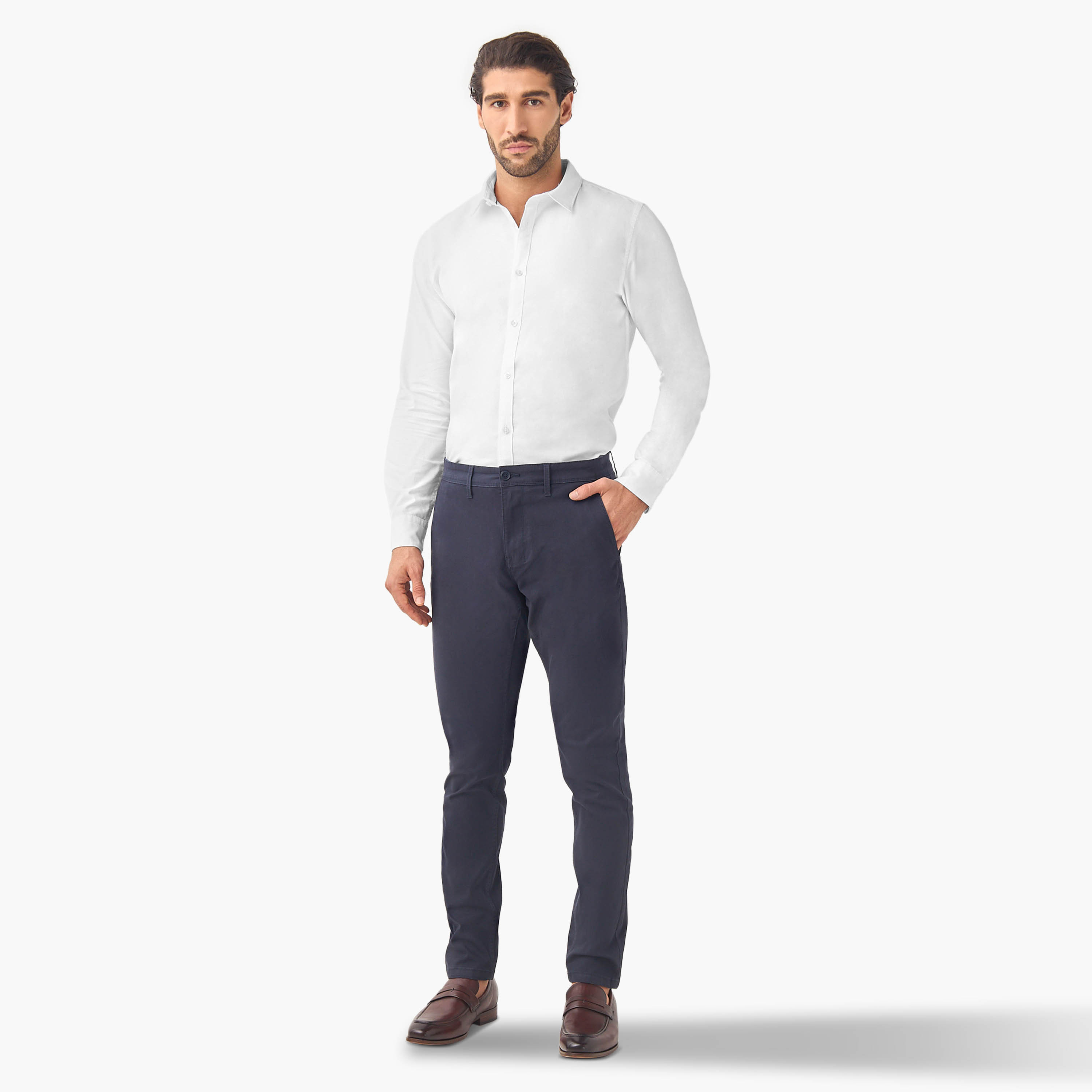 قميص أكسفورد قطن بقصّة عادية وأكمام طويلة من سبلاش بيزيكس - طقم قطعتين-men-clothing-shirts-image-9