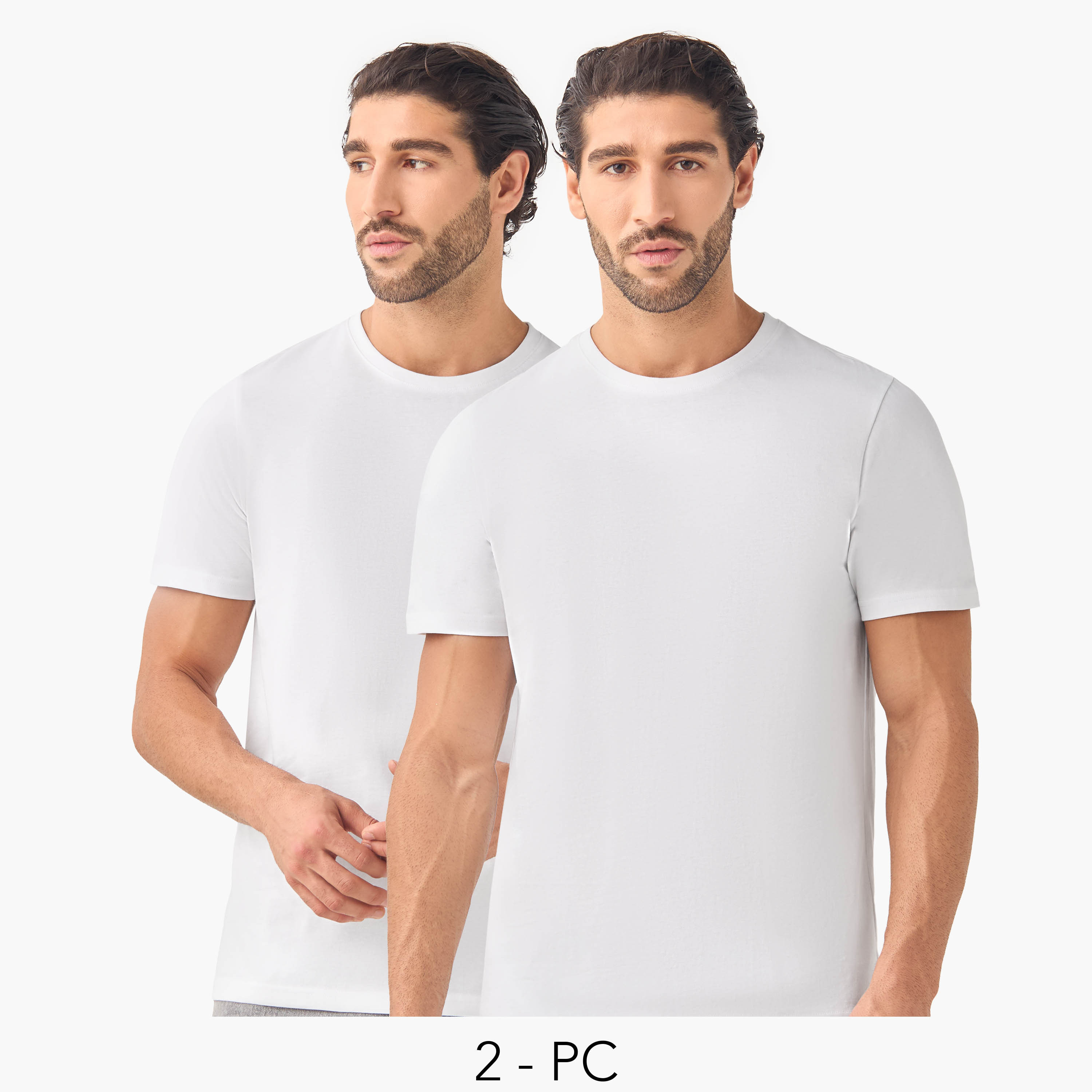 Set of 2 - Slim Fit Crew Neck T-shirt-men-clothing-tshirtsandpolos-tshirts-image-1