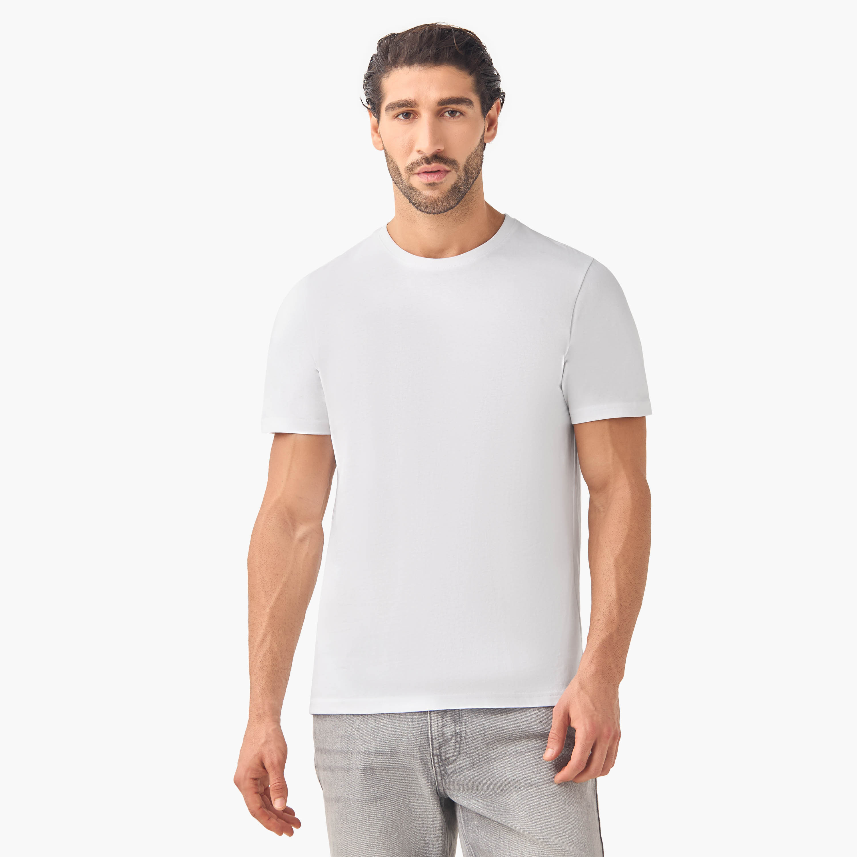 Set of 2 - Slim Fit Crew Neck T-shirt-men-clothing-tshirtsandpolos-tshirts-image-2