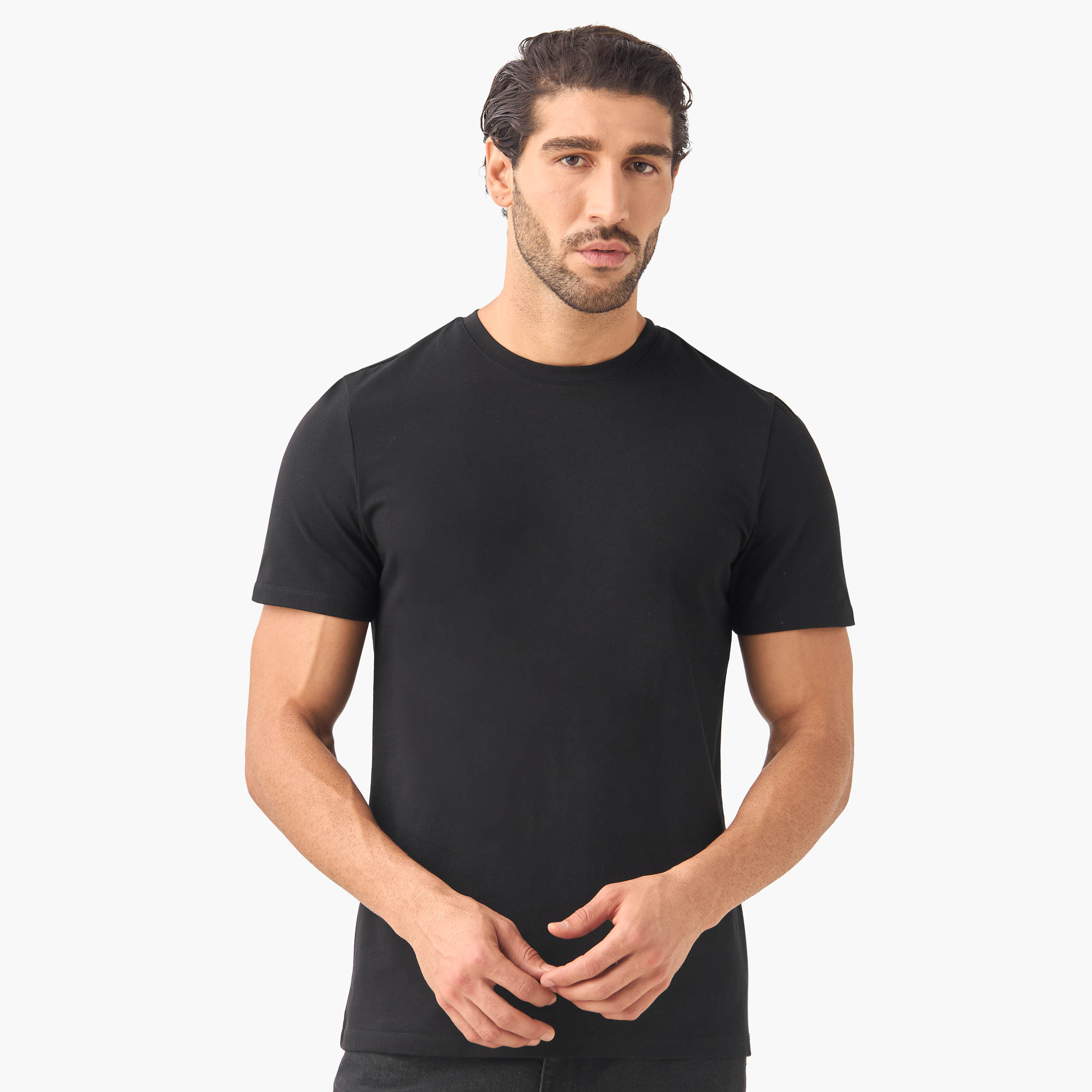 Set of 2 - Slim Fit Crew Neck T-shirt-men-clothing-tshirtsandpolos-tshirts-image-2