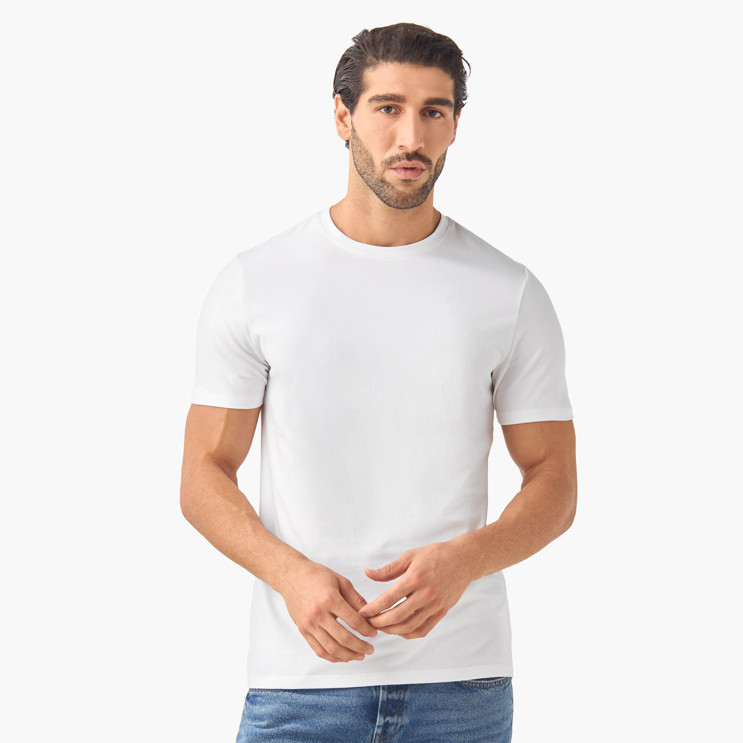 Set of 3 - Slim Fit Crew Neck T-shirt-men-clothing-tshirtsandpolos-tshirts-image-4