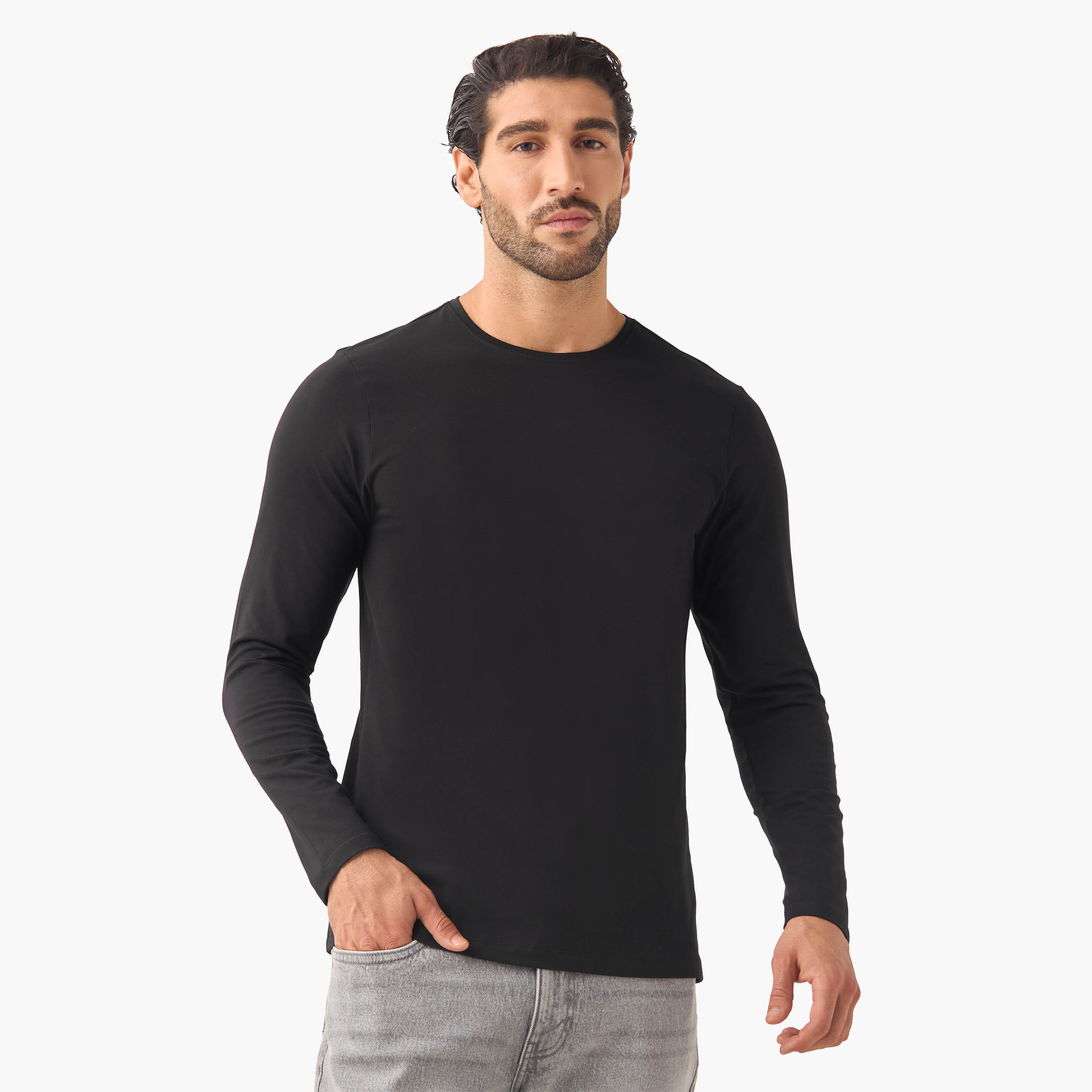 Set of 2 - Slim Fit Crew Neck T-shirt-men-clothing-tshirtsandpolos-tshirts-image-4