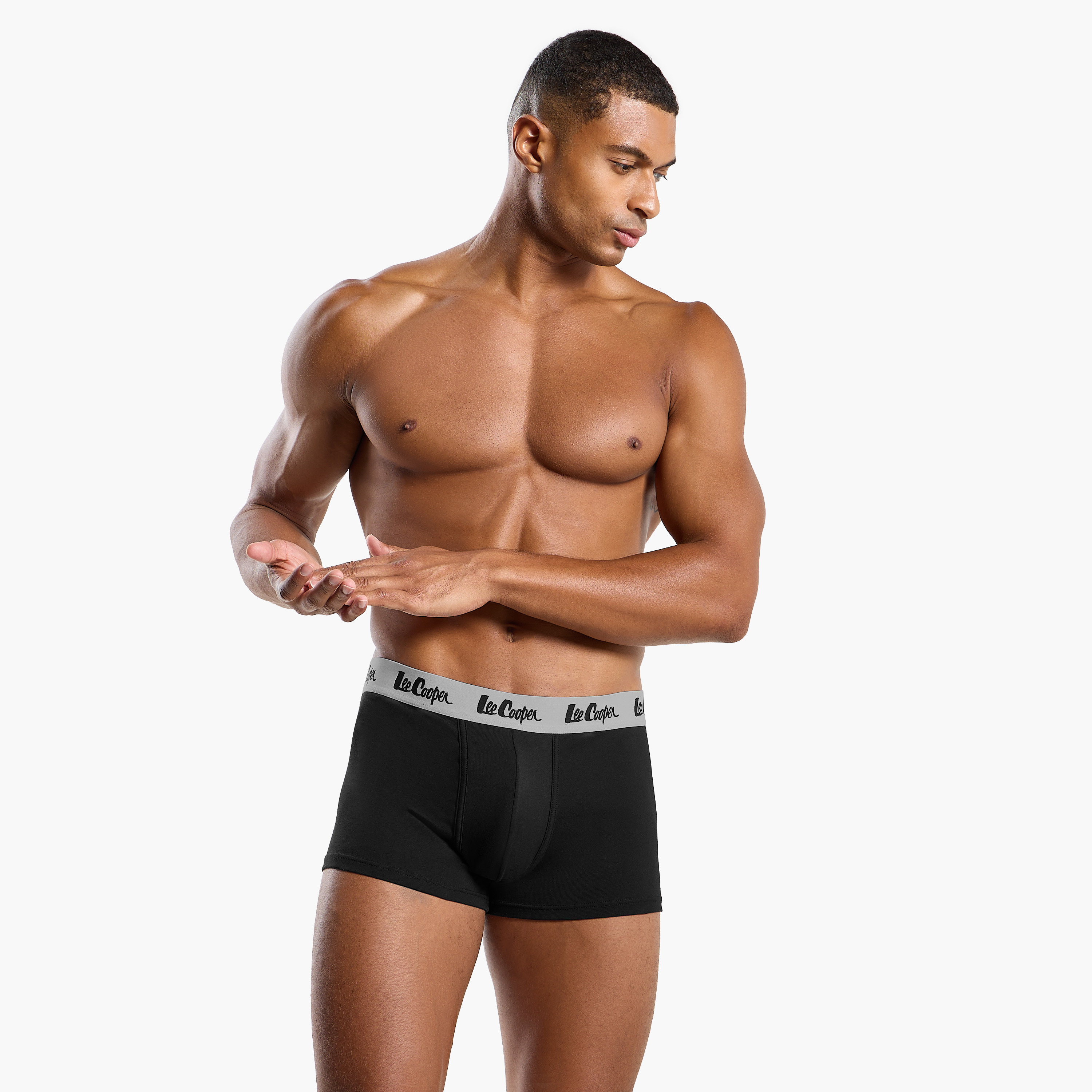 Set of 5 - Lee Cooper Trunk Briefs with Elasticated Waistband-men-clothing-innerwear-underwear-image-2