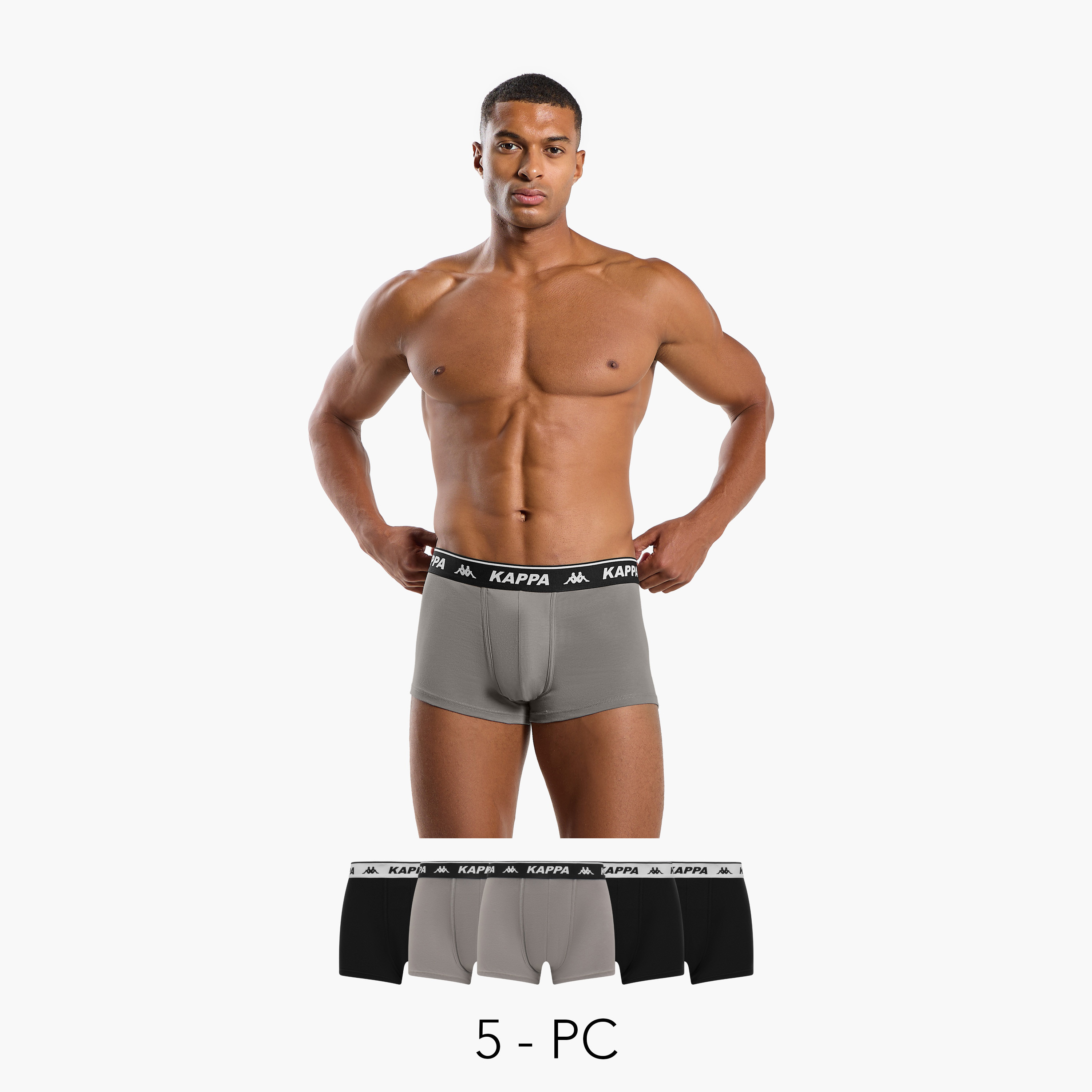Set of 5 - Kappa Trunk Briefs with Elasticated Waistband-men-clothing-innerwear-underwear-image-1