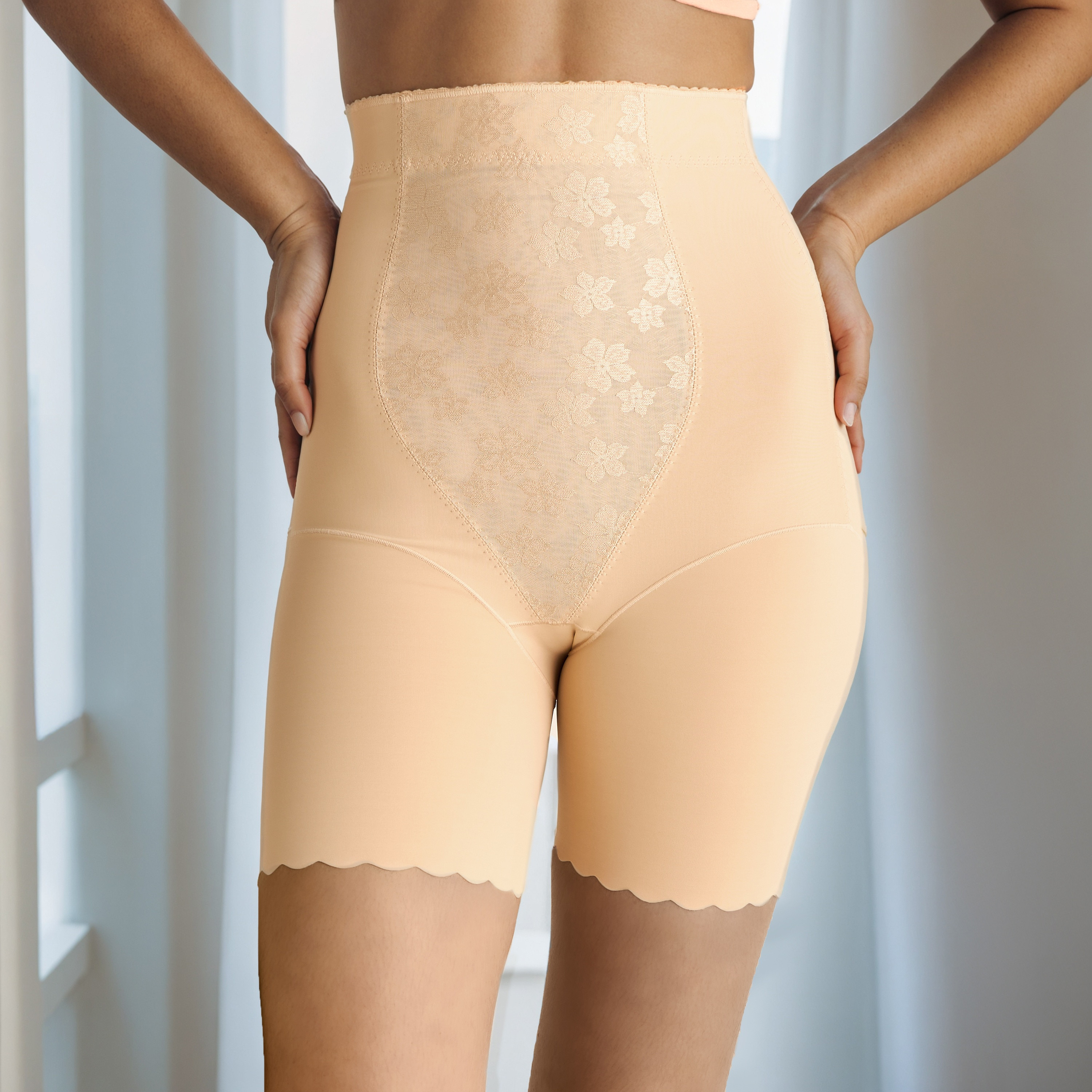 Lace Textured Shapewear Briefs-women-clothing-lingerie-shapewear-image-1