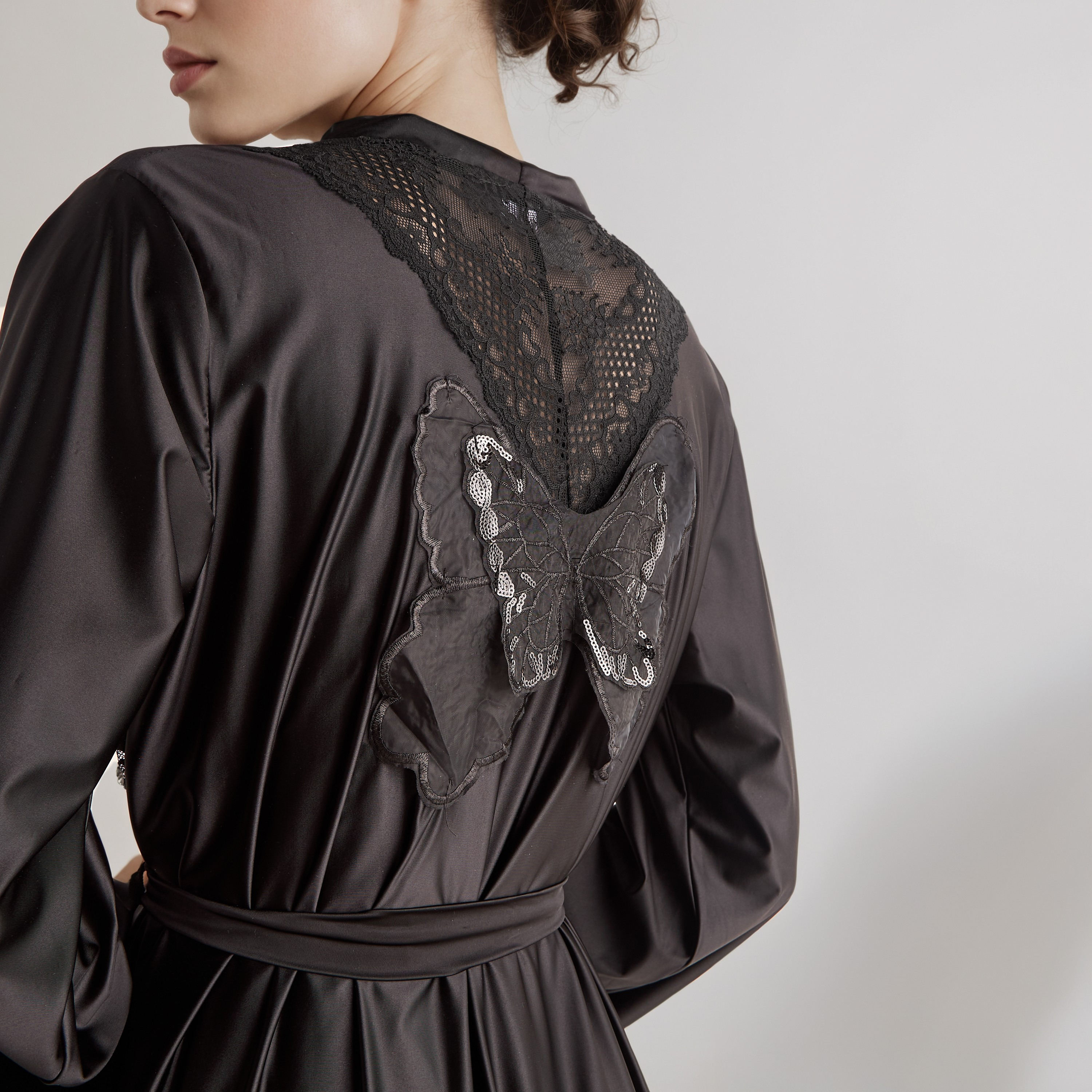 Lace Panel Asymmetric Bridal Night Gown with Robe-women-clothing-nightwear-robes-image-5