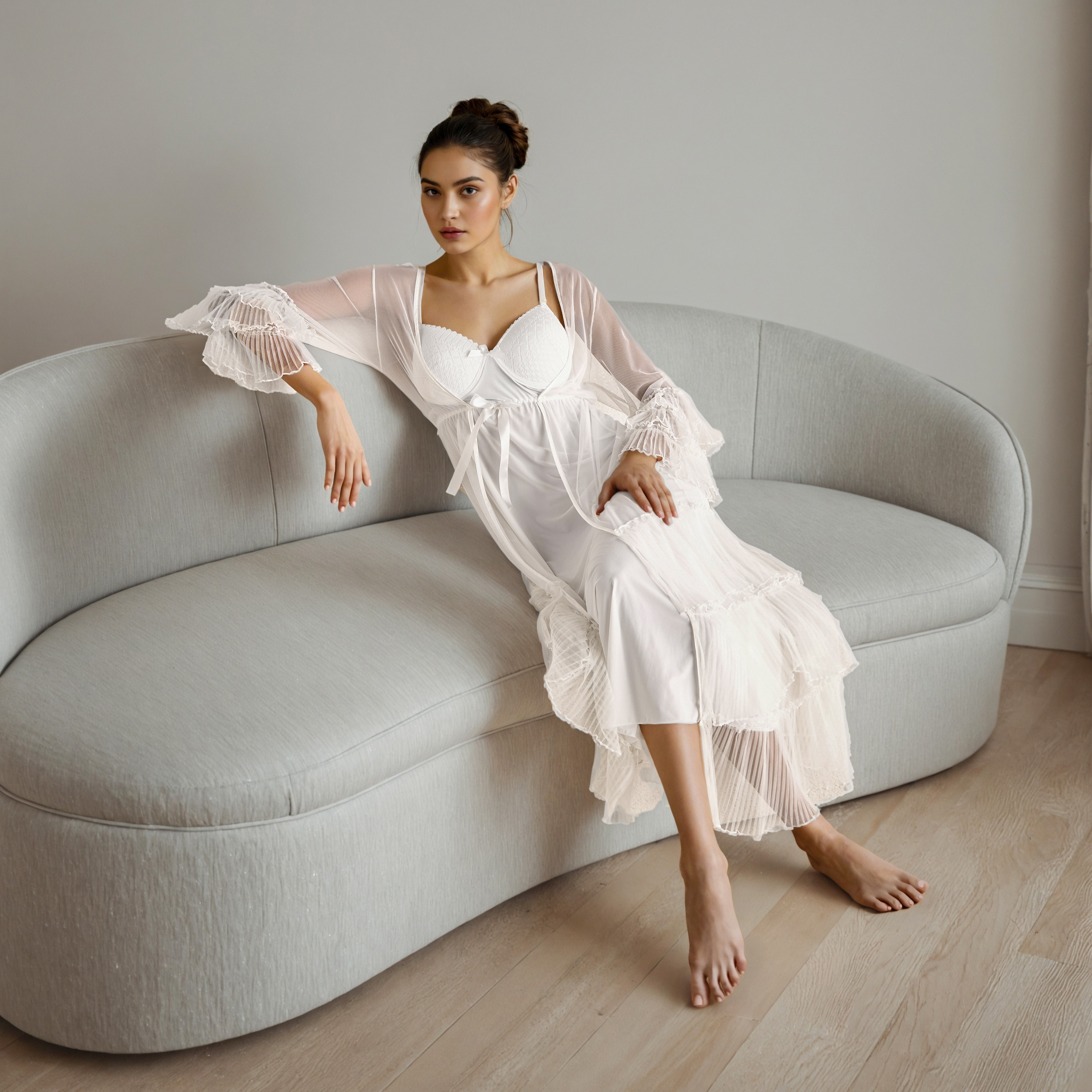 Lace Bridal Night Gown with Robe-women-clothing-nightwear-robes-image-1