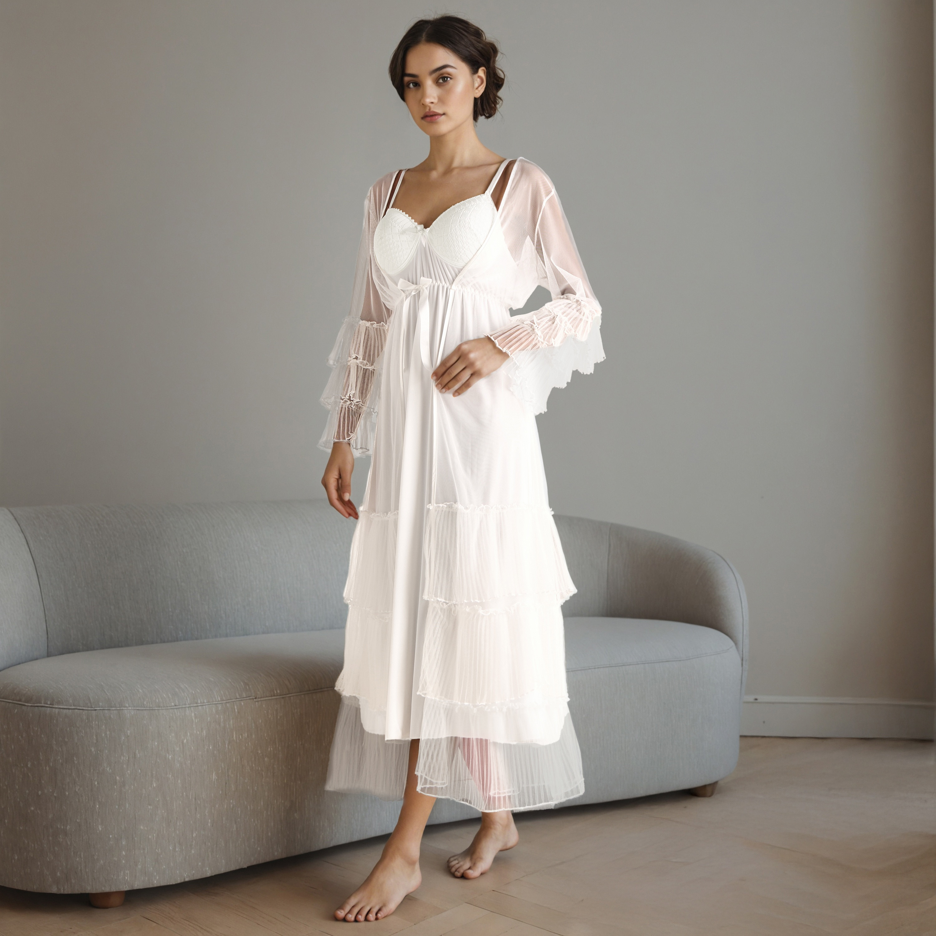 Lace Bridal Night Gown with Robe-women-clothing-nightwear-robes-image-2
