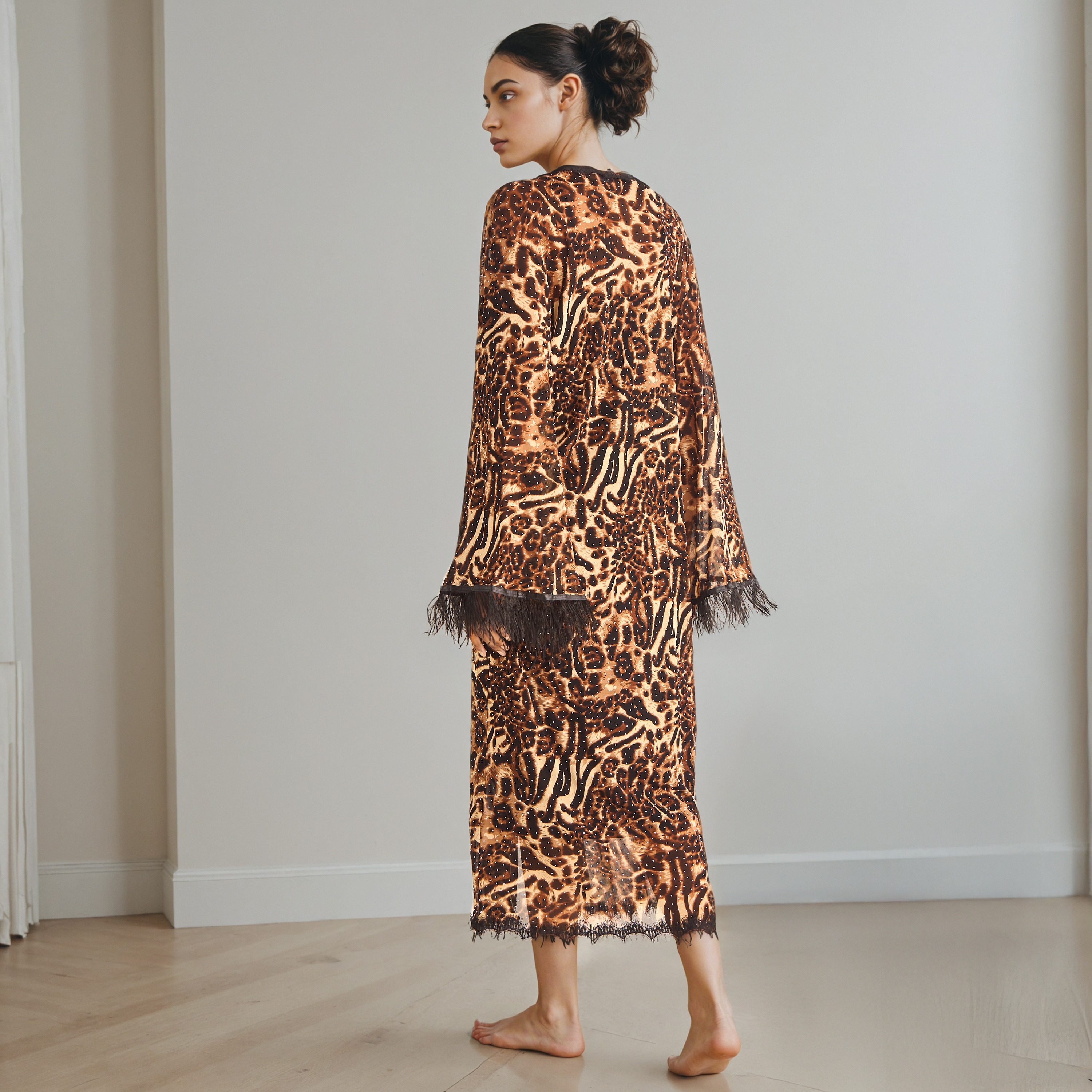 Lace Panel Night Gown with Robe and Thongs-women-clothing-nightwear-robes-image-3
