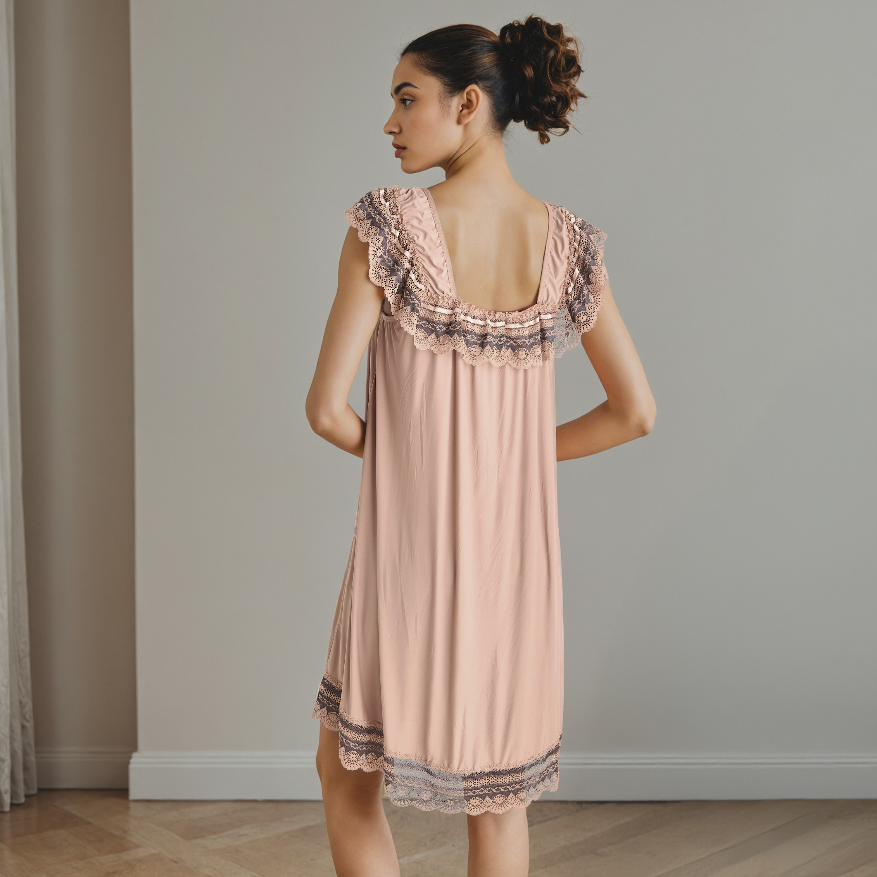 Lace Trim Bridal Night Dress with Thongs-women-clothing-nightwear-robes-image-2