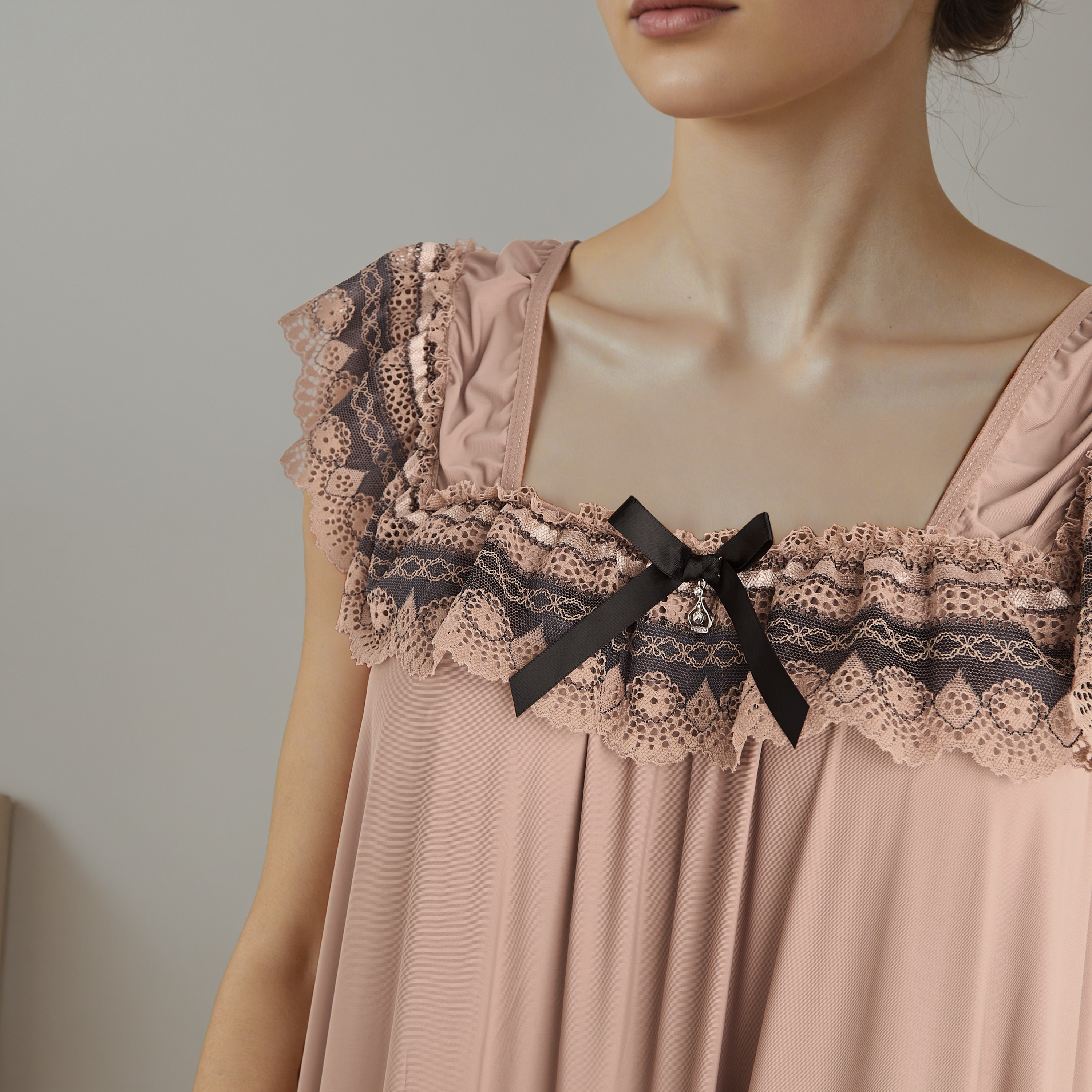 Lace Trim Bridal Night Dress with Thongs-women-clothing-nightwear-robes-image-3
