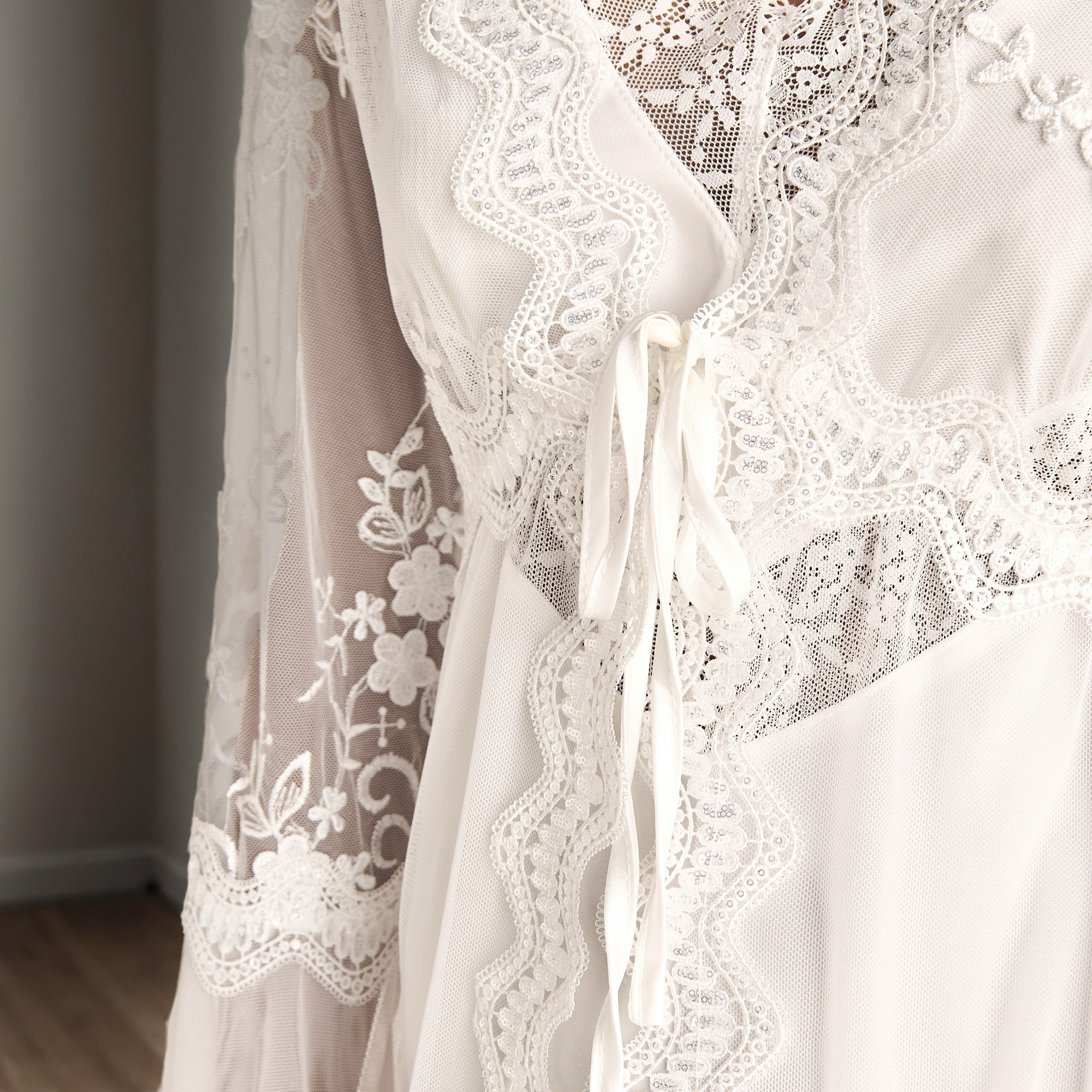 Lace Trim Bridal Night Gown with Robe-women-clothing-nightwear-robes-image-3