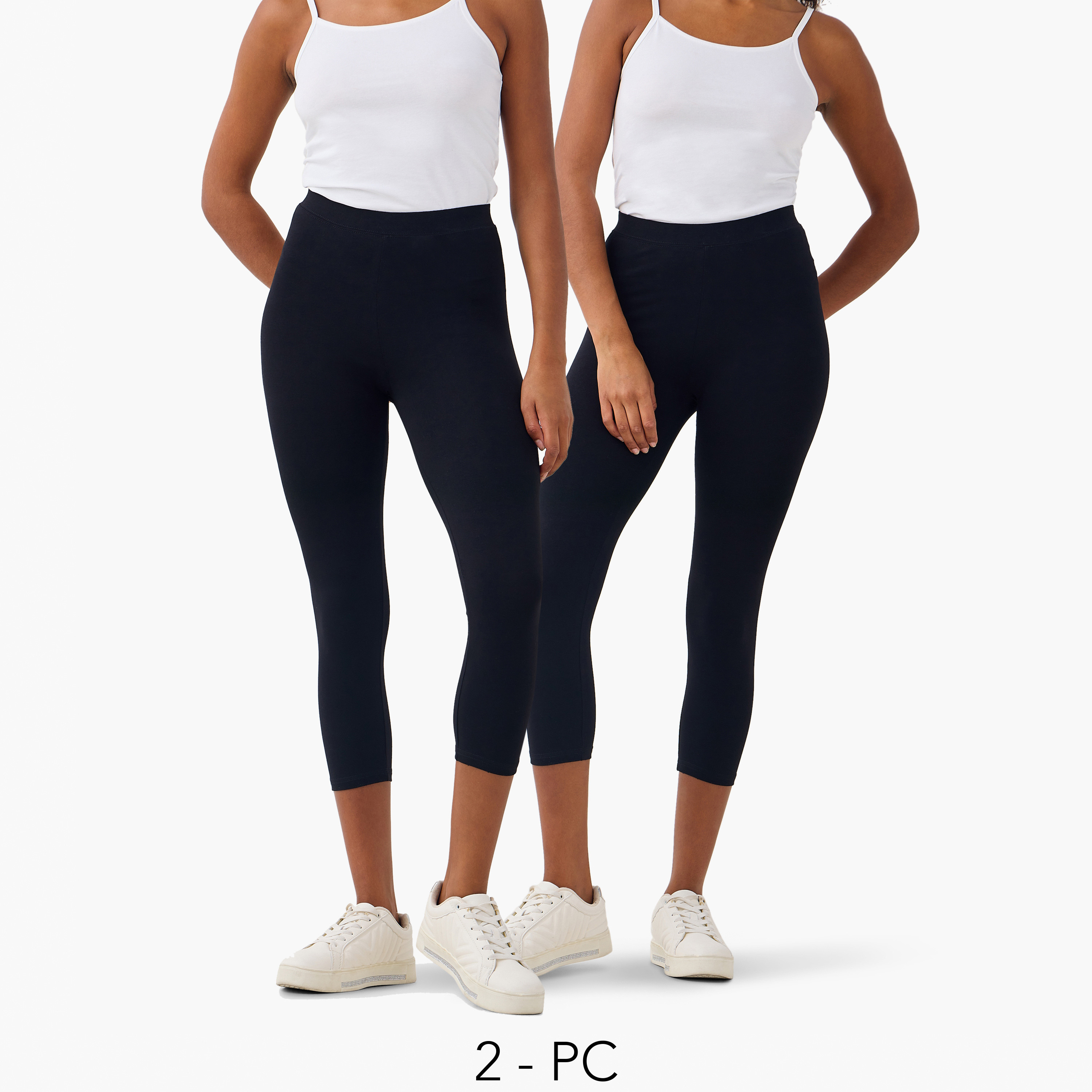 طقم بنطلون ليقنز من قطعتين بخصر مطاطي-women-clothing-leggings-image-1