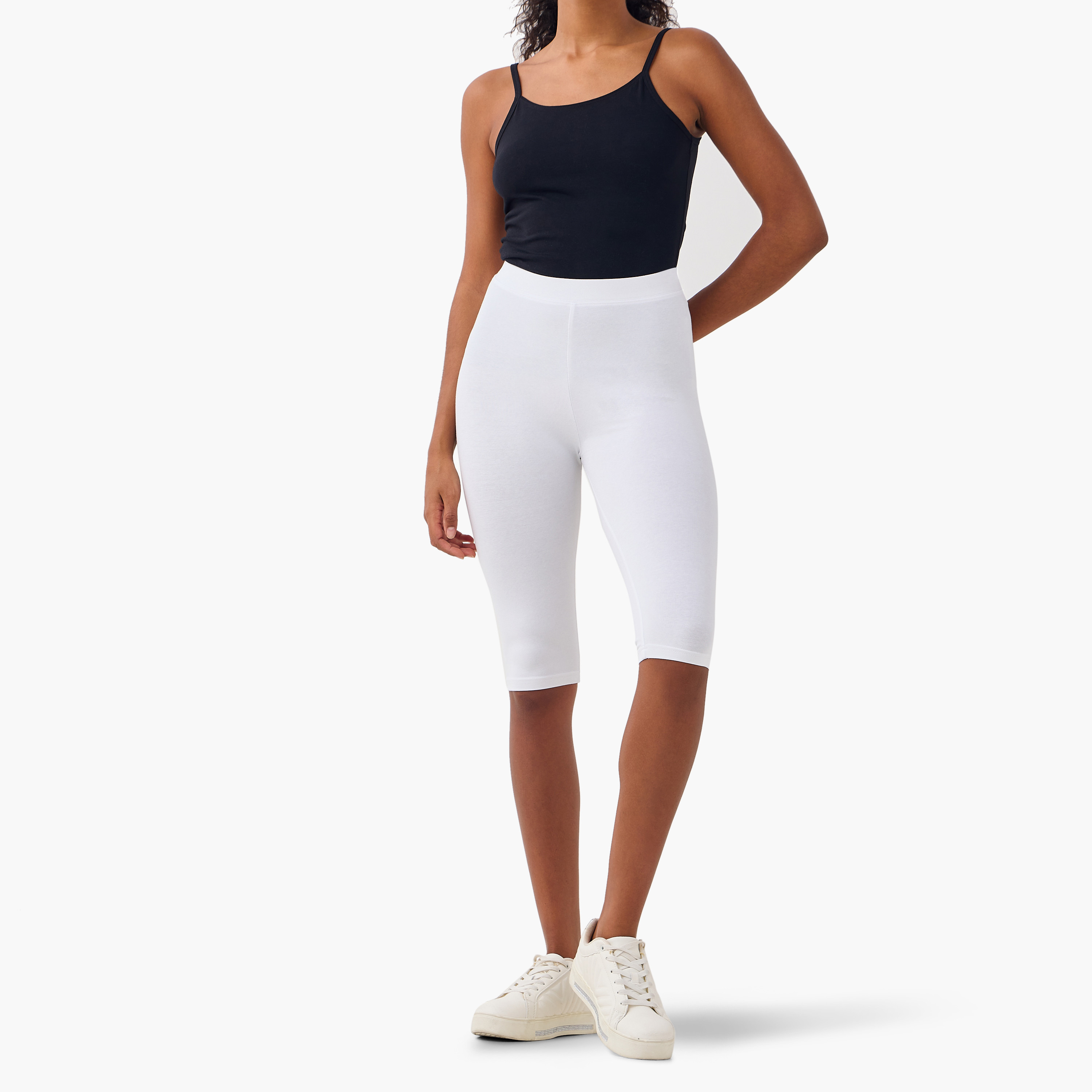 Set of 2 - Knee Length Flexi Waist Leggings-women-clothing-leggings-image-3