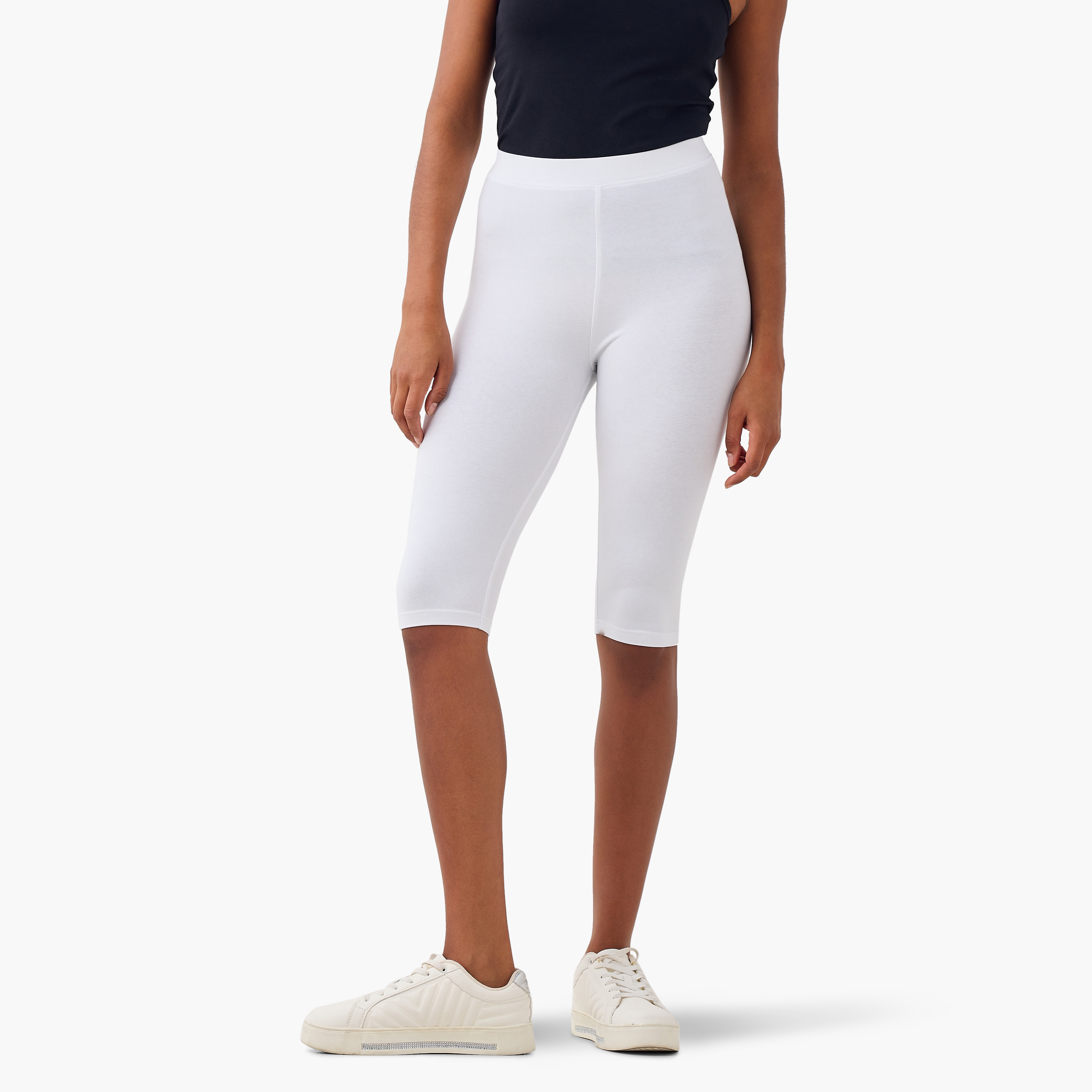 Set of 2 - Knee Length Flexi Waist Leggings-women-clothing-leggings-image-5