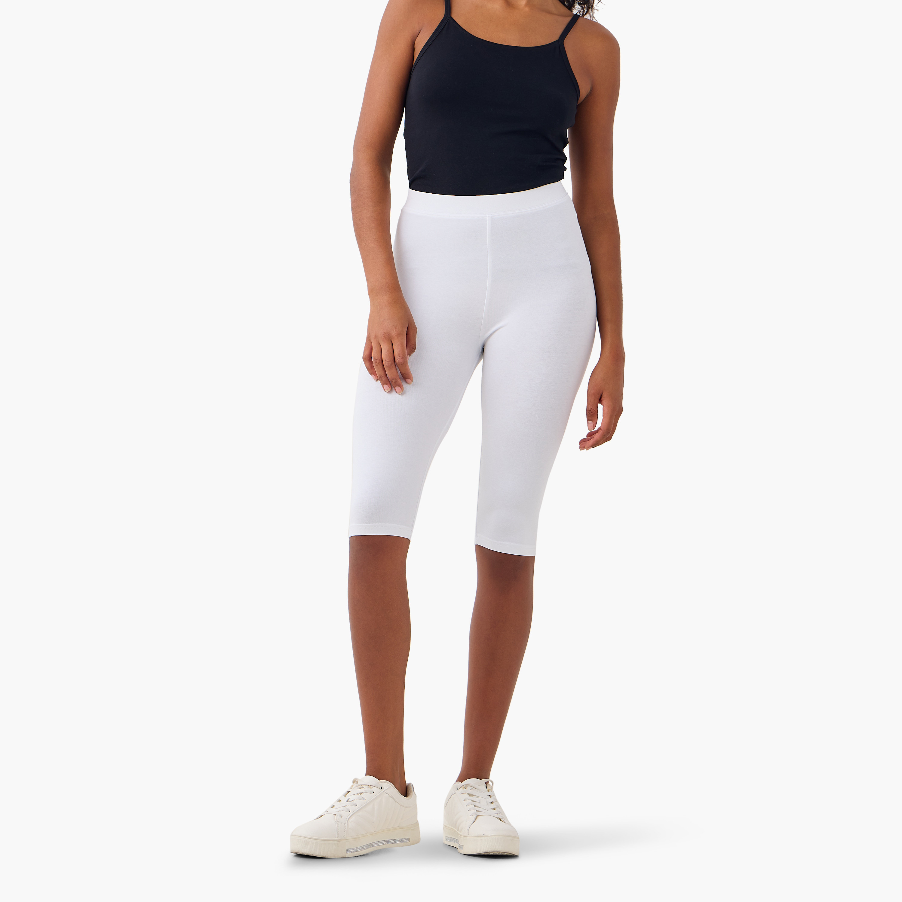 Set of 2 - Knee Length Flexi Waist Leggings-women-clothing-leggings-image-8