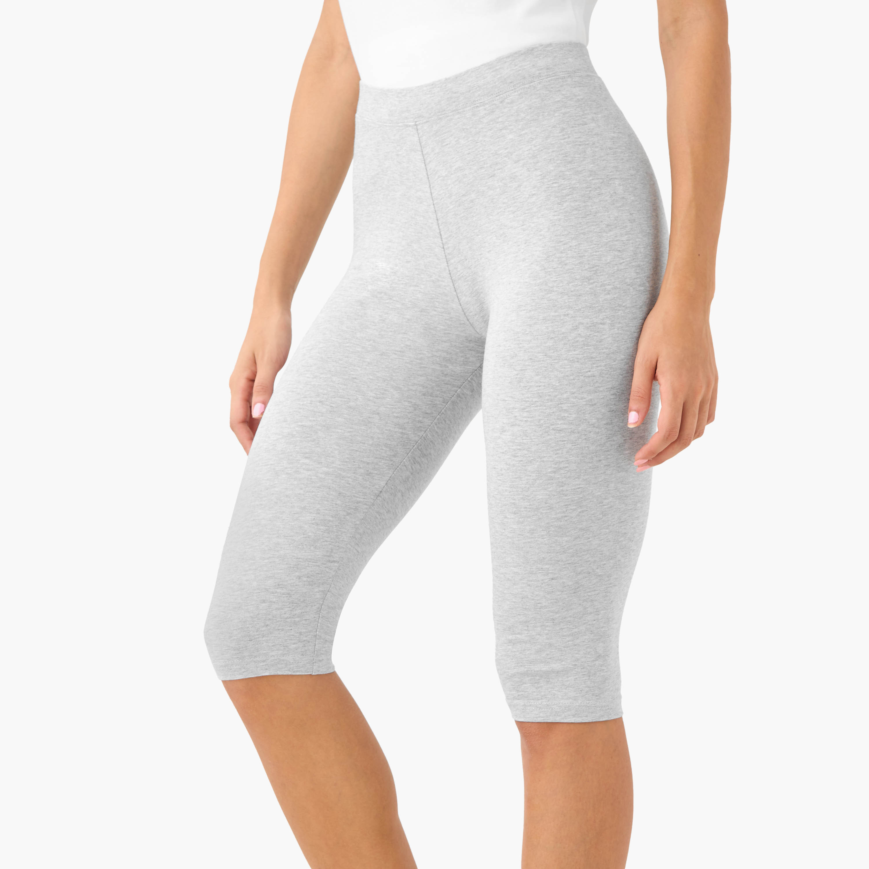 Set of 3 - Splash Basics Knee Length Elasticated Waist Leggings-women-clothing-leggings-image-2